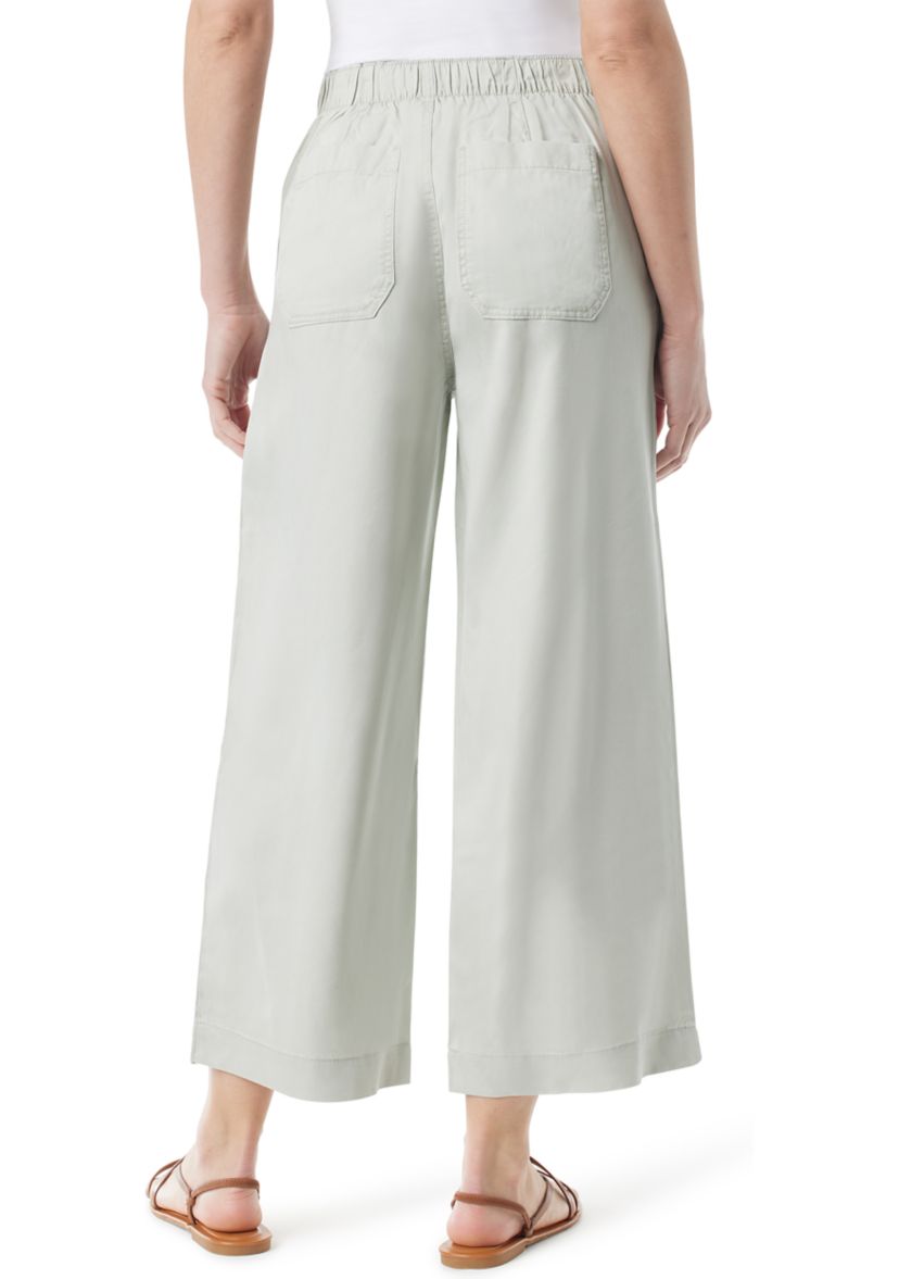 Womens Cropped Wide Leg Pants