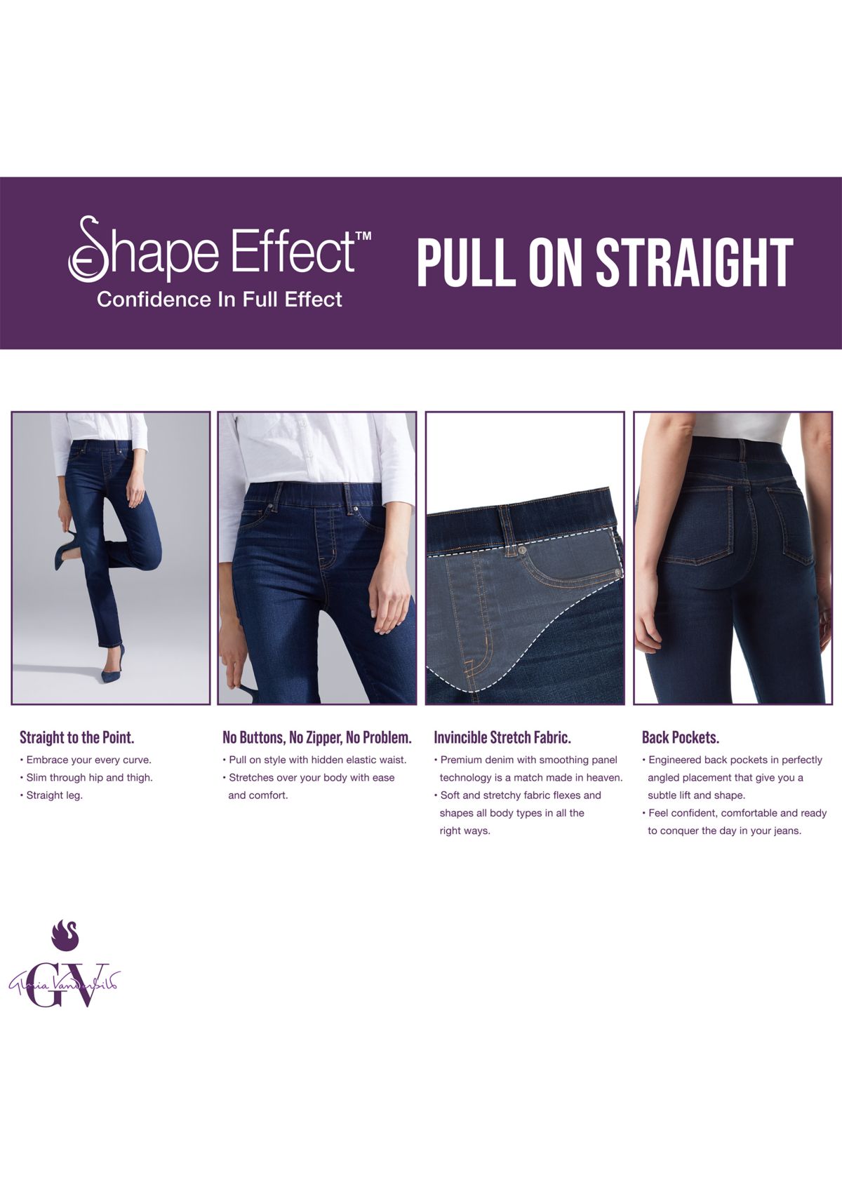 Plus Size Shape Effect Jeans 