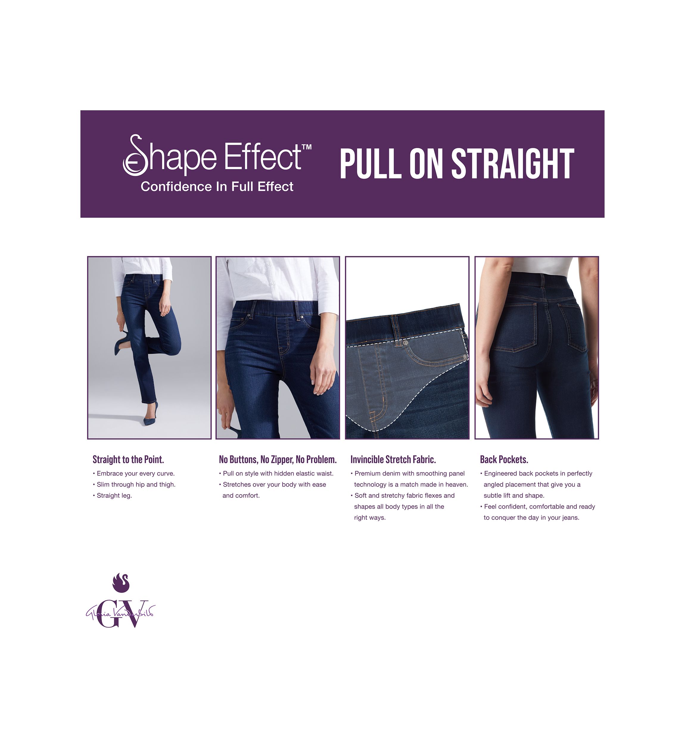 Plus Size Shape Effect Jeans 