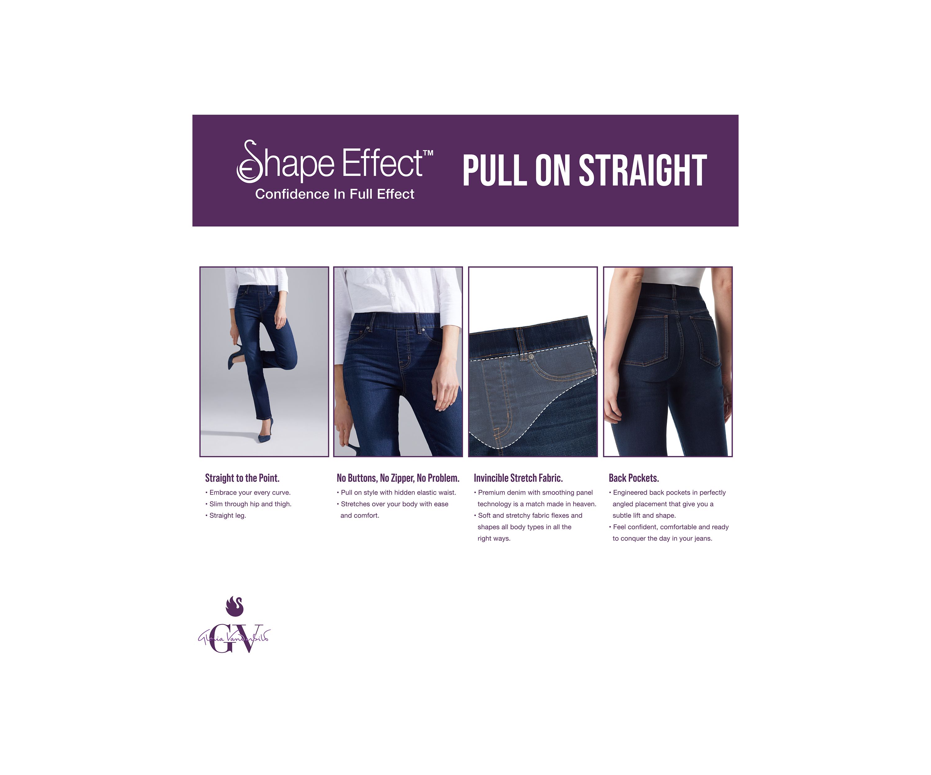 Plus Size Shape Effect Jeans 