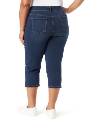 Just My Size Women's Plus Size Pull On 2 Pocket Stretch Capri