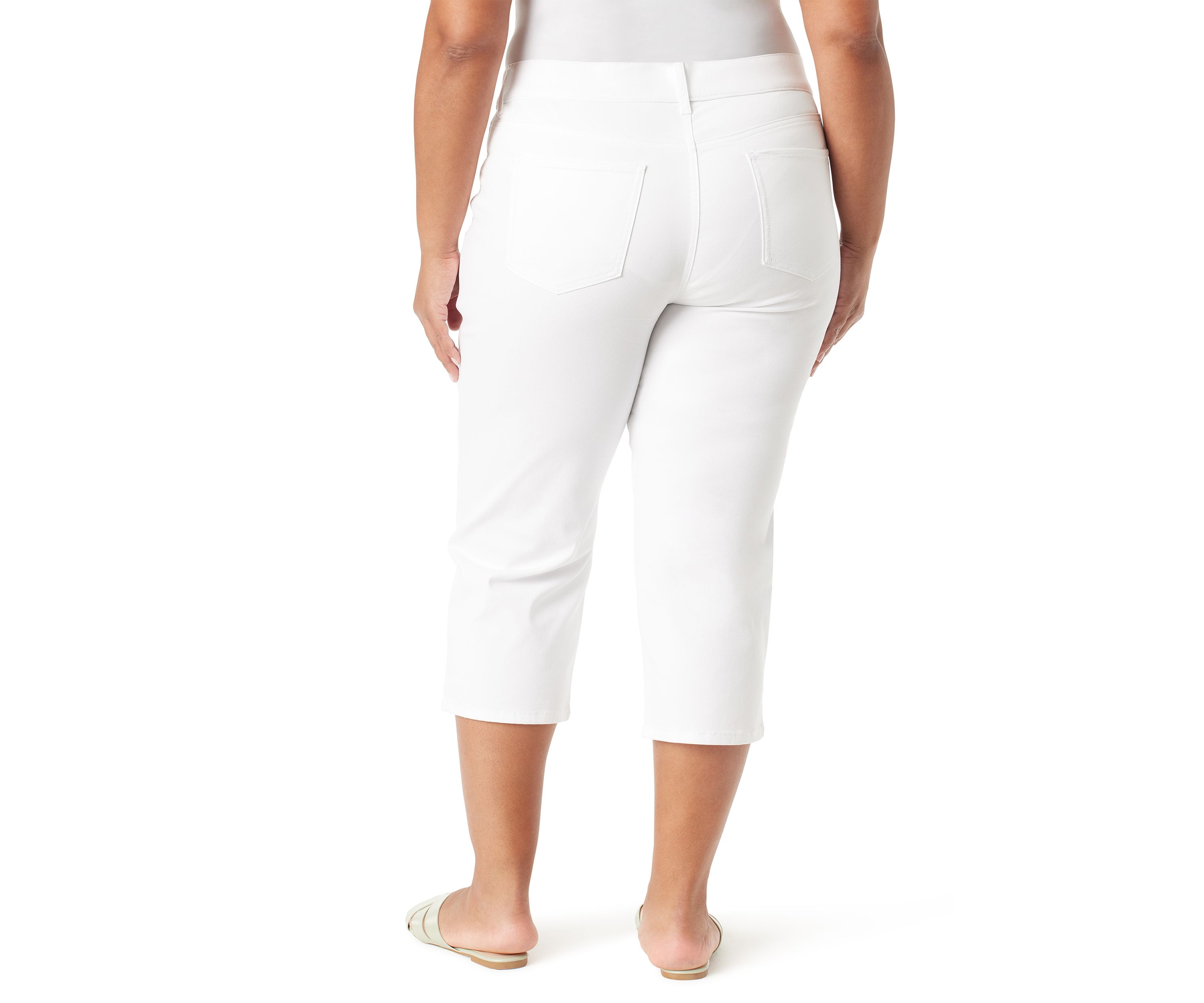 Plus Size Shape Effect Capri Pants
