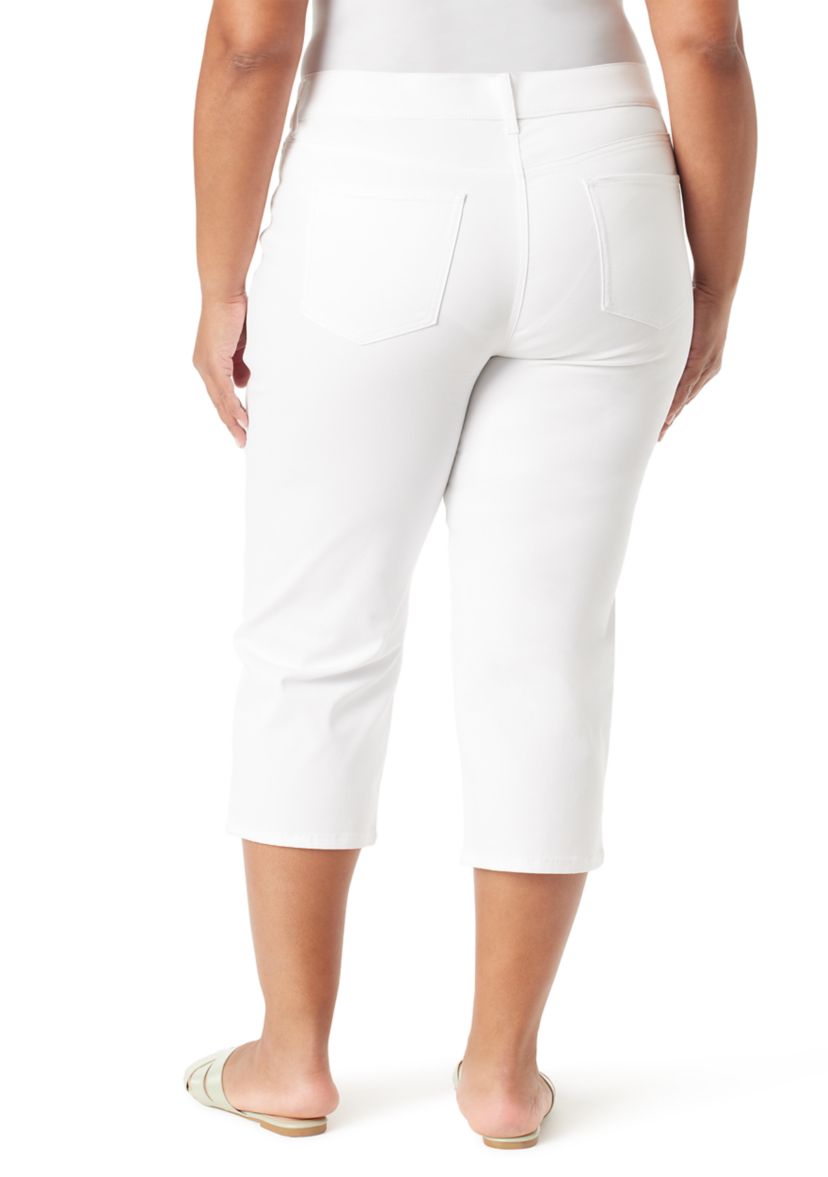 Plus Size Shape Effect Capri Pants