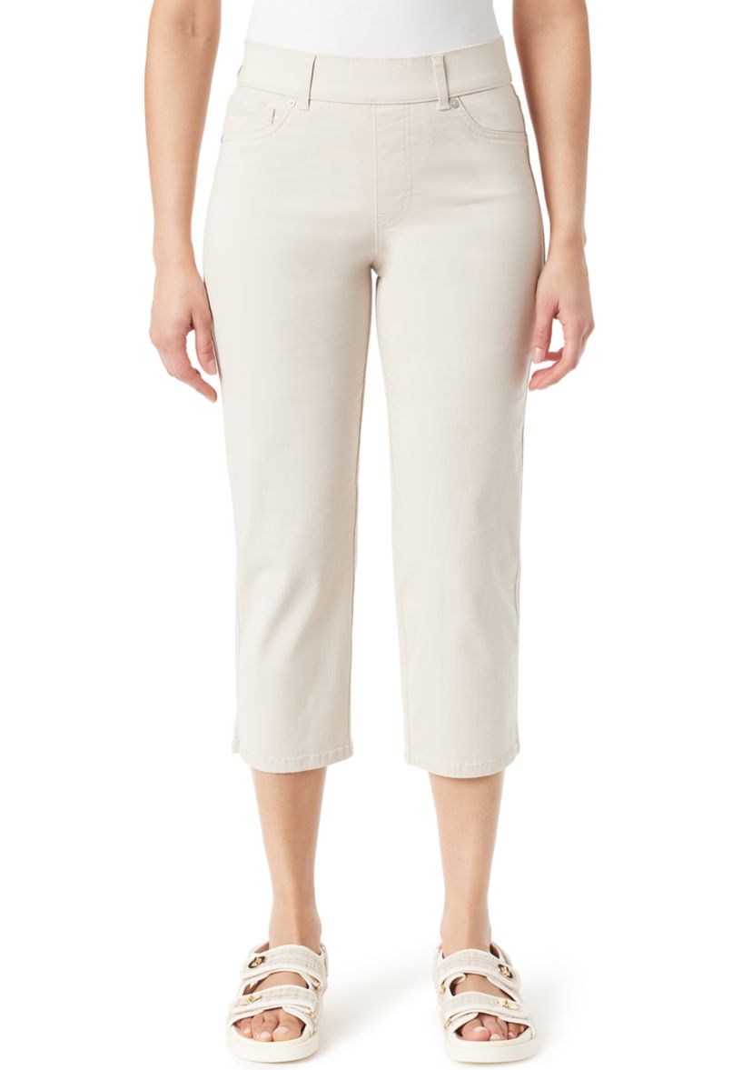 Womens Shape Effect Capri Pants with Slit