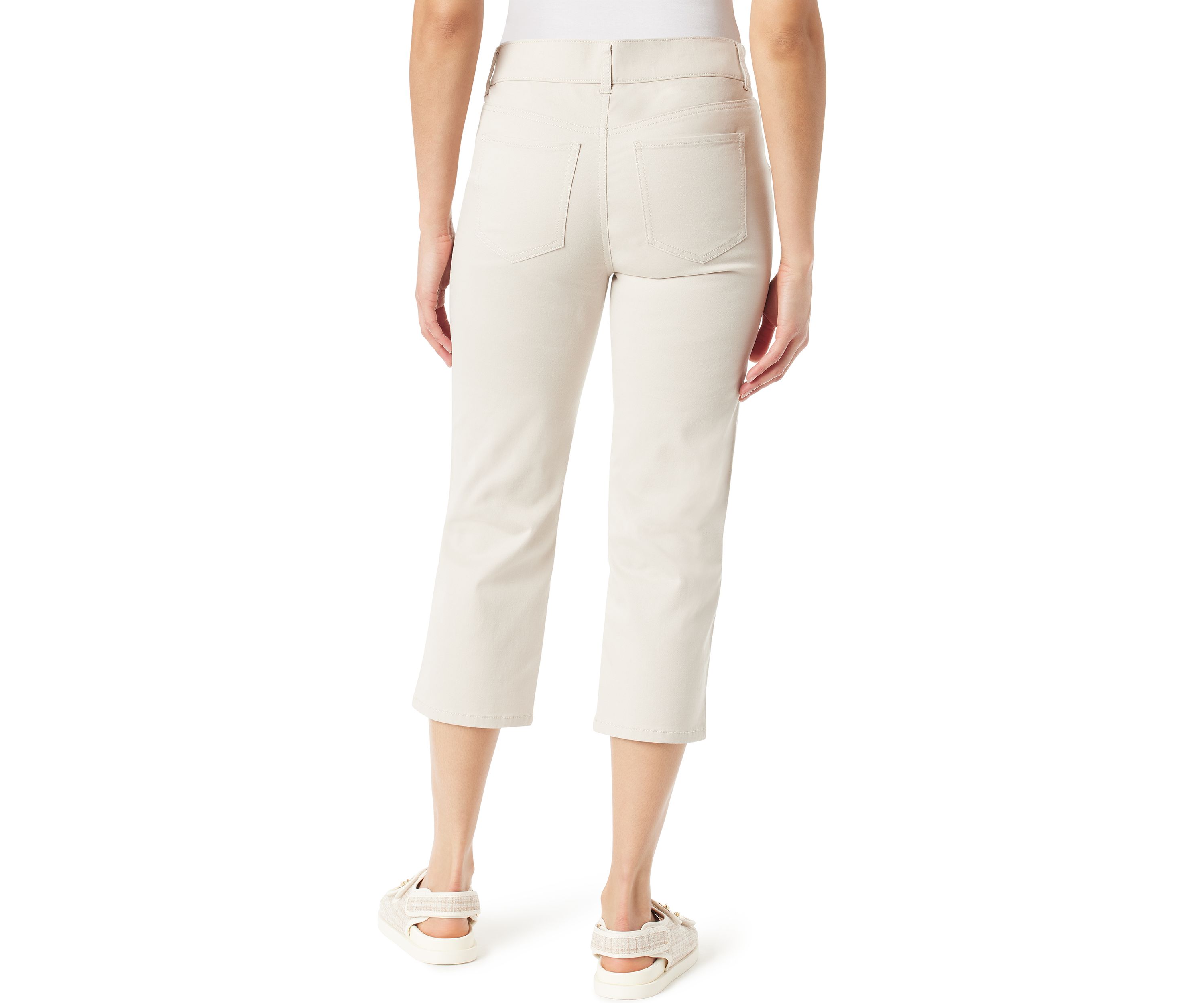 Womens Shape Effect Capri Pants with Slit