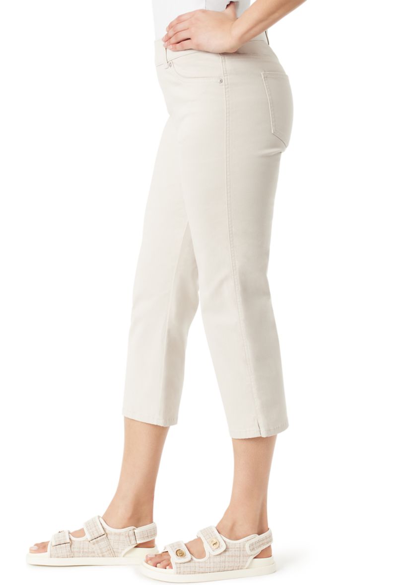 Womens Shape Effect Capri Pants with Slit