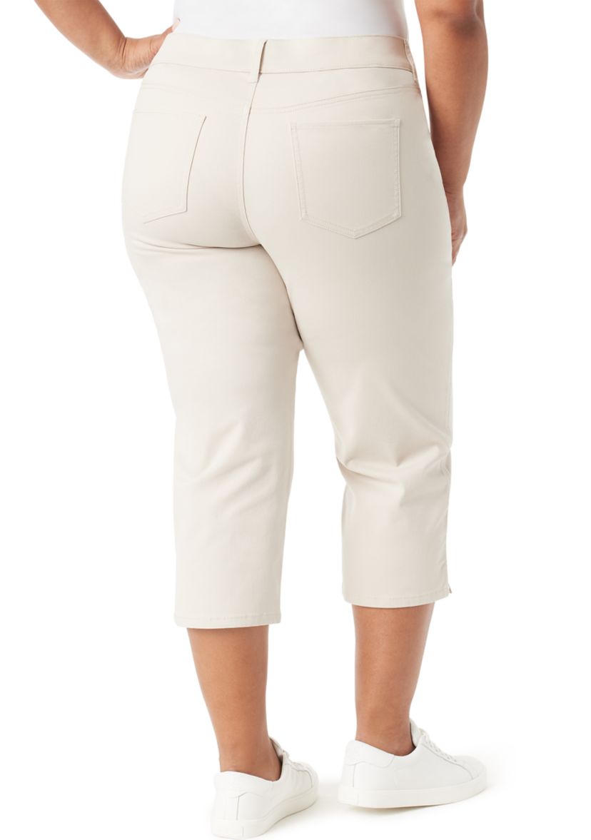 Plus Size Shape Effect Capri Pants