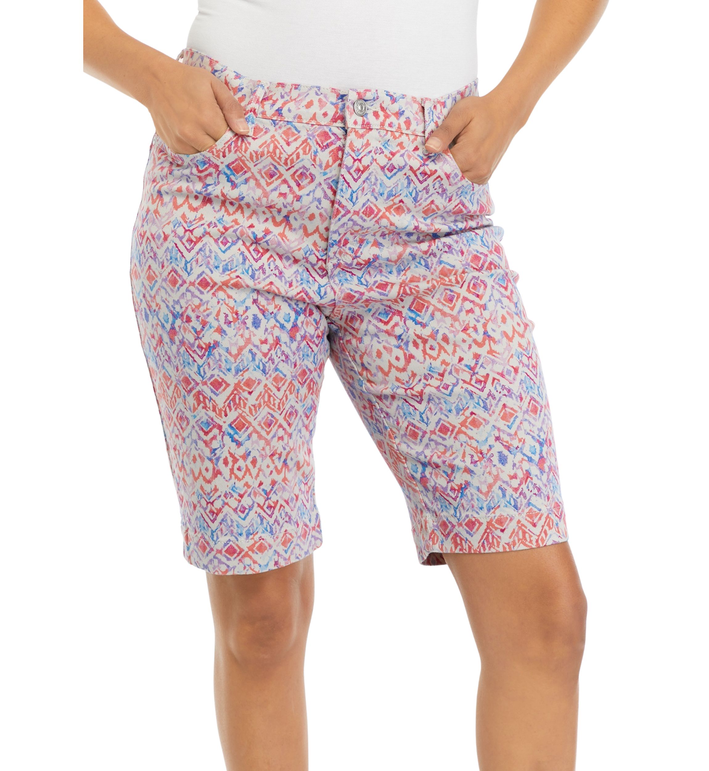 Womens Amanda Bermuda Shorts with Slit