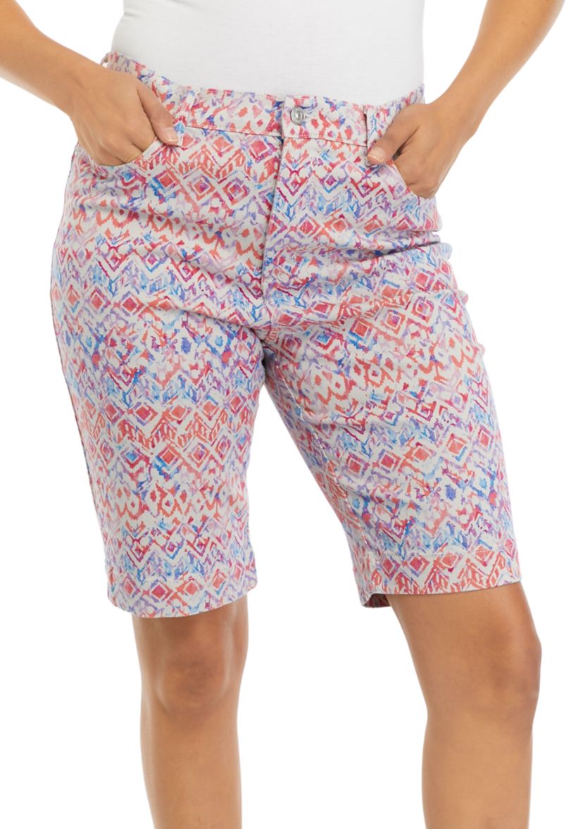 Womens Amanda Bermuda Shorts with Slit