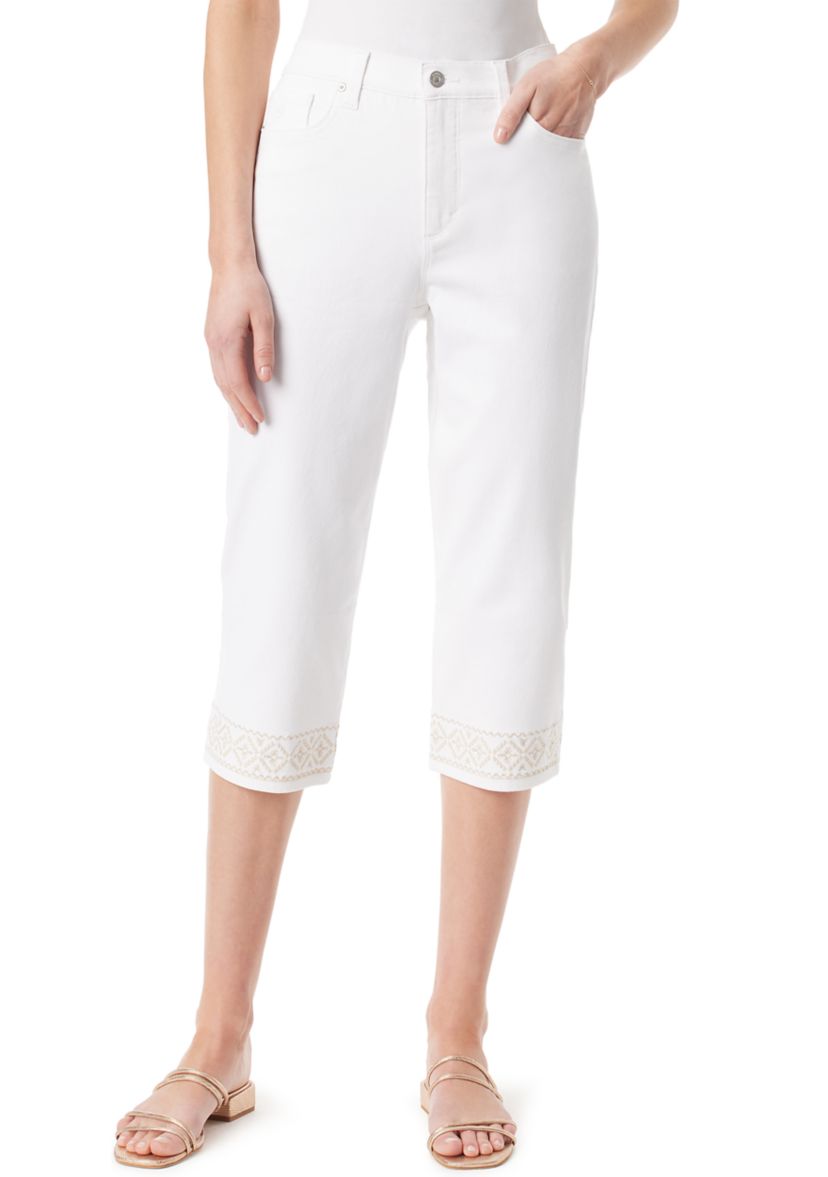 Womens Amanda Capri Pants with Slit Detail