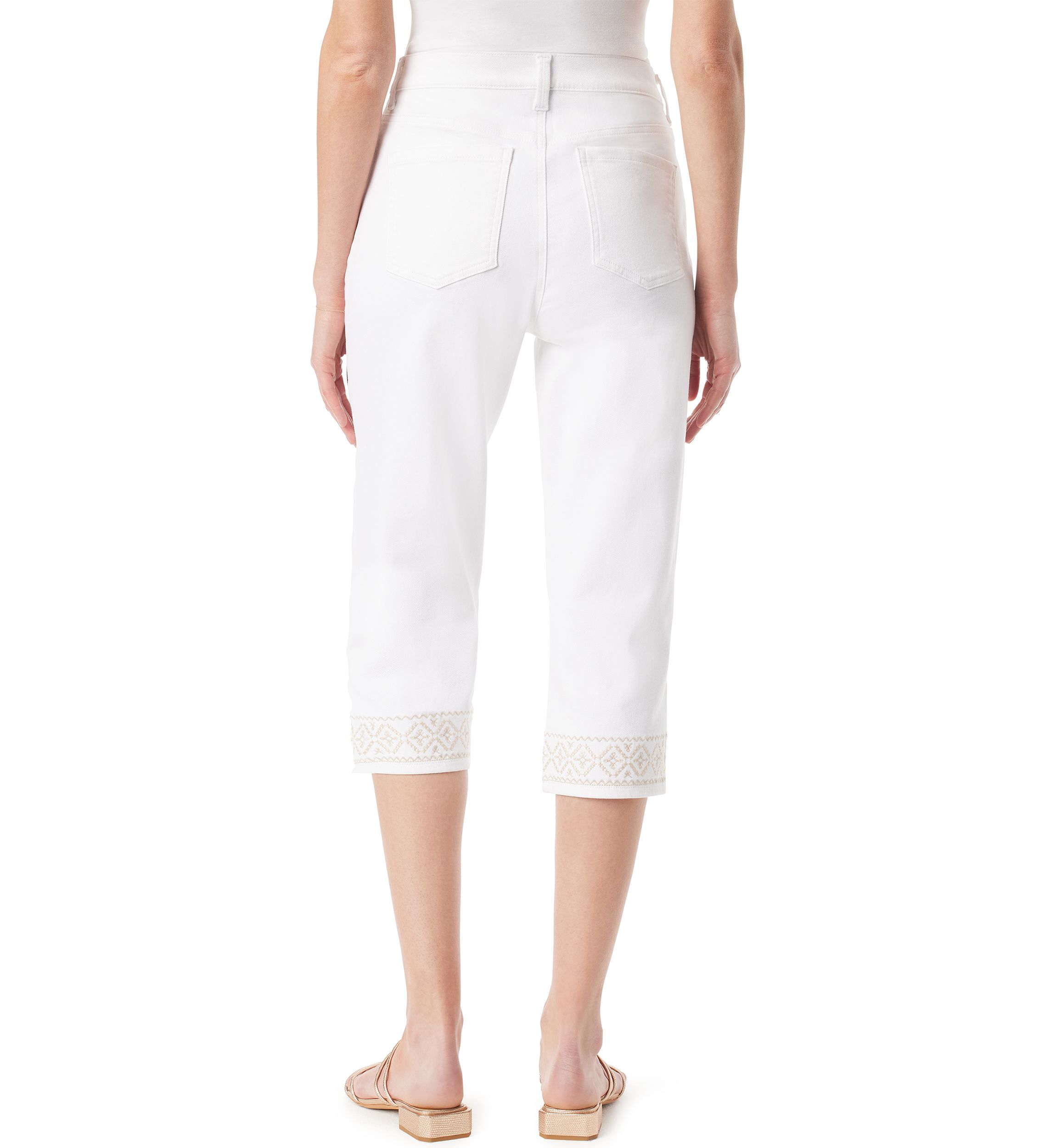 Womens Amanda Capri Pants with Slit Detail