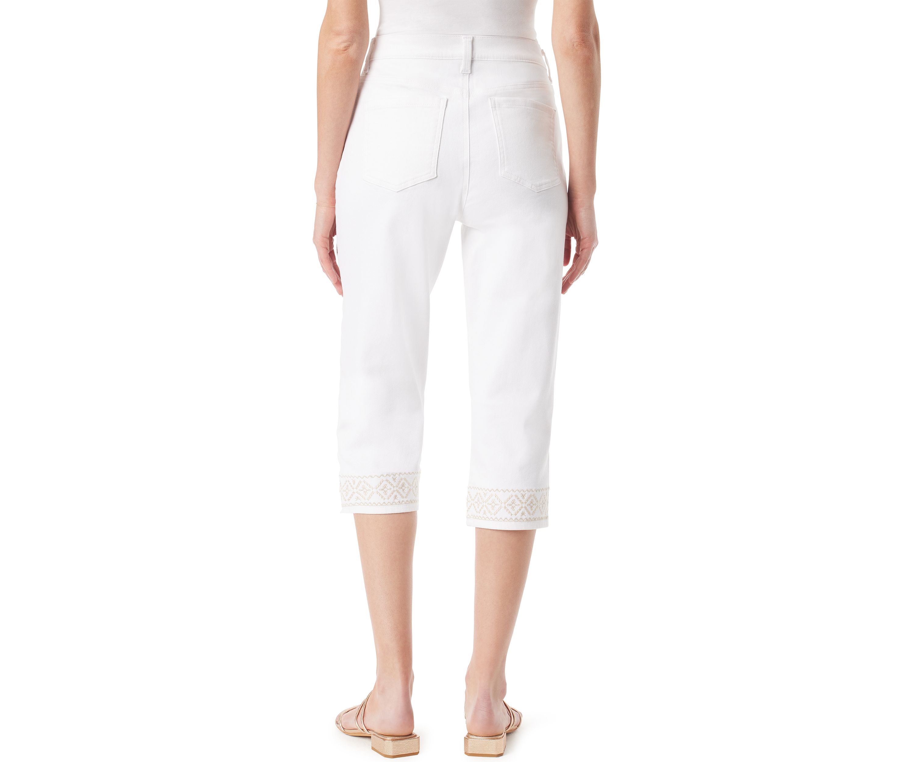 Womens Amanda Capri Pants with Slit Detail