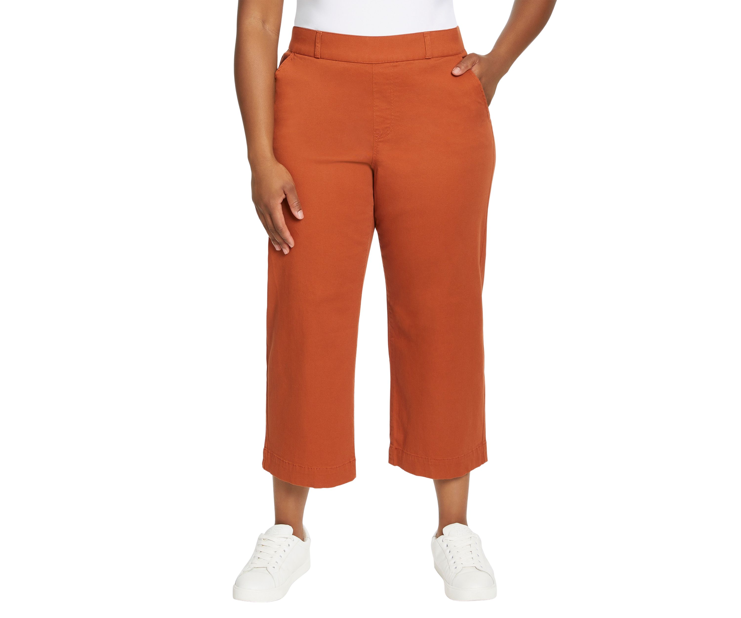 Plus Size Shape Effect Wide Leg Pants