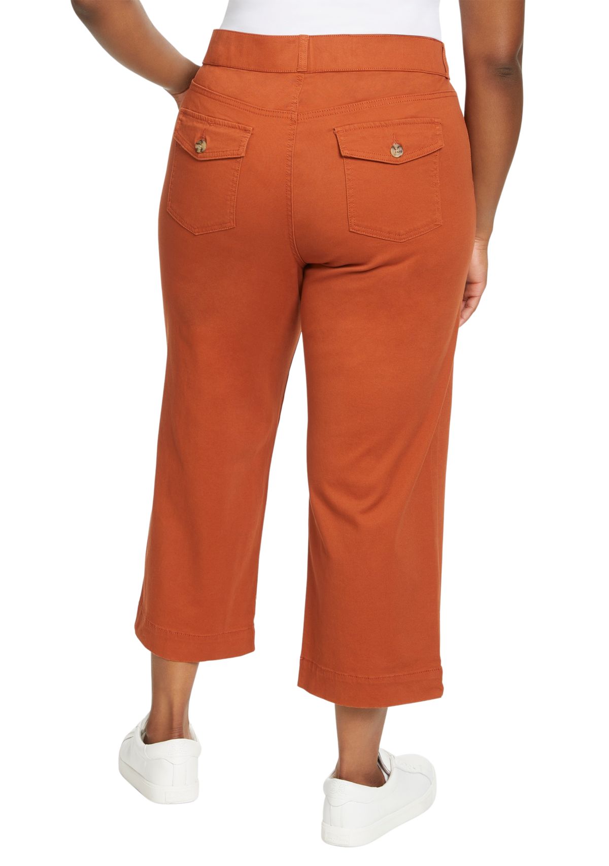 Plus Size Shape Effect Wide Leg Pants