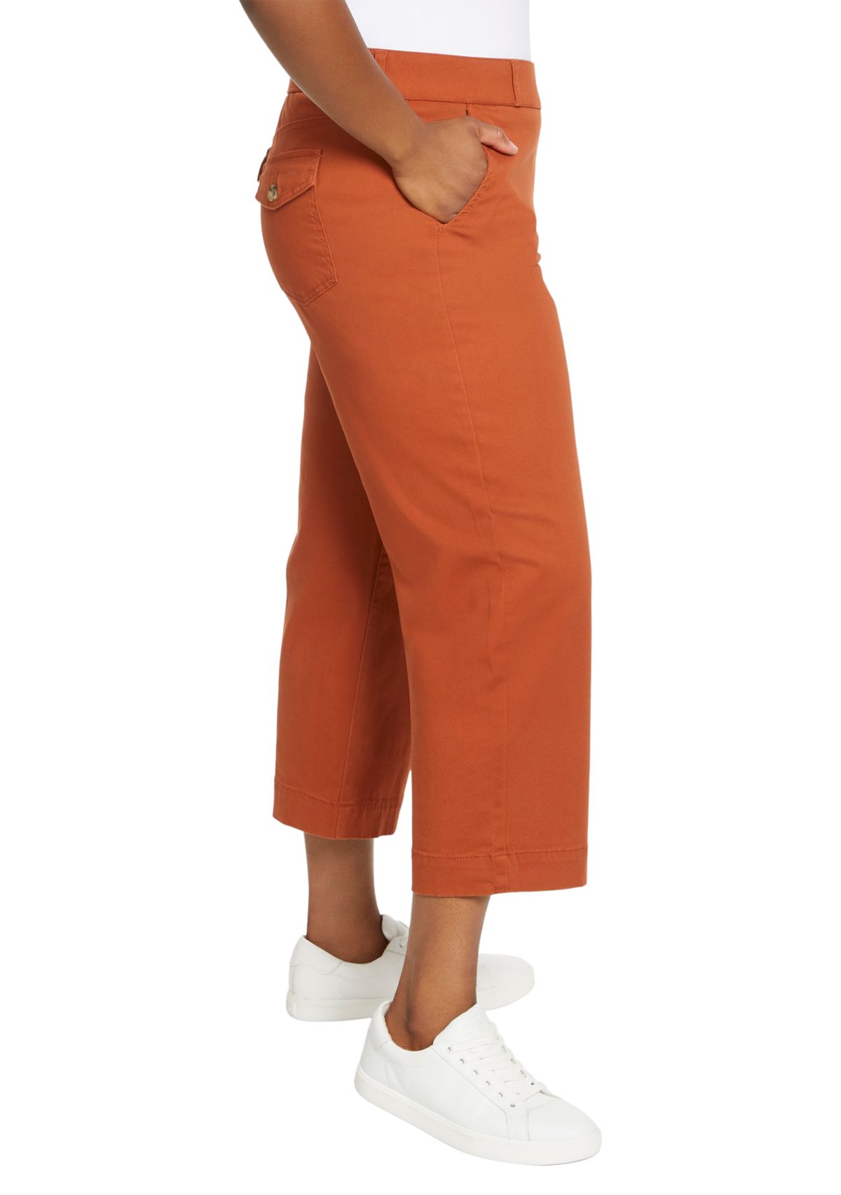 Plus Size Shape Effect Wide Leg Pants