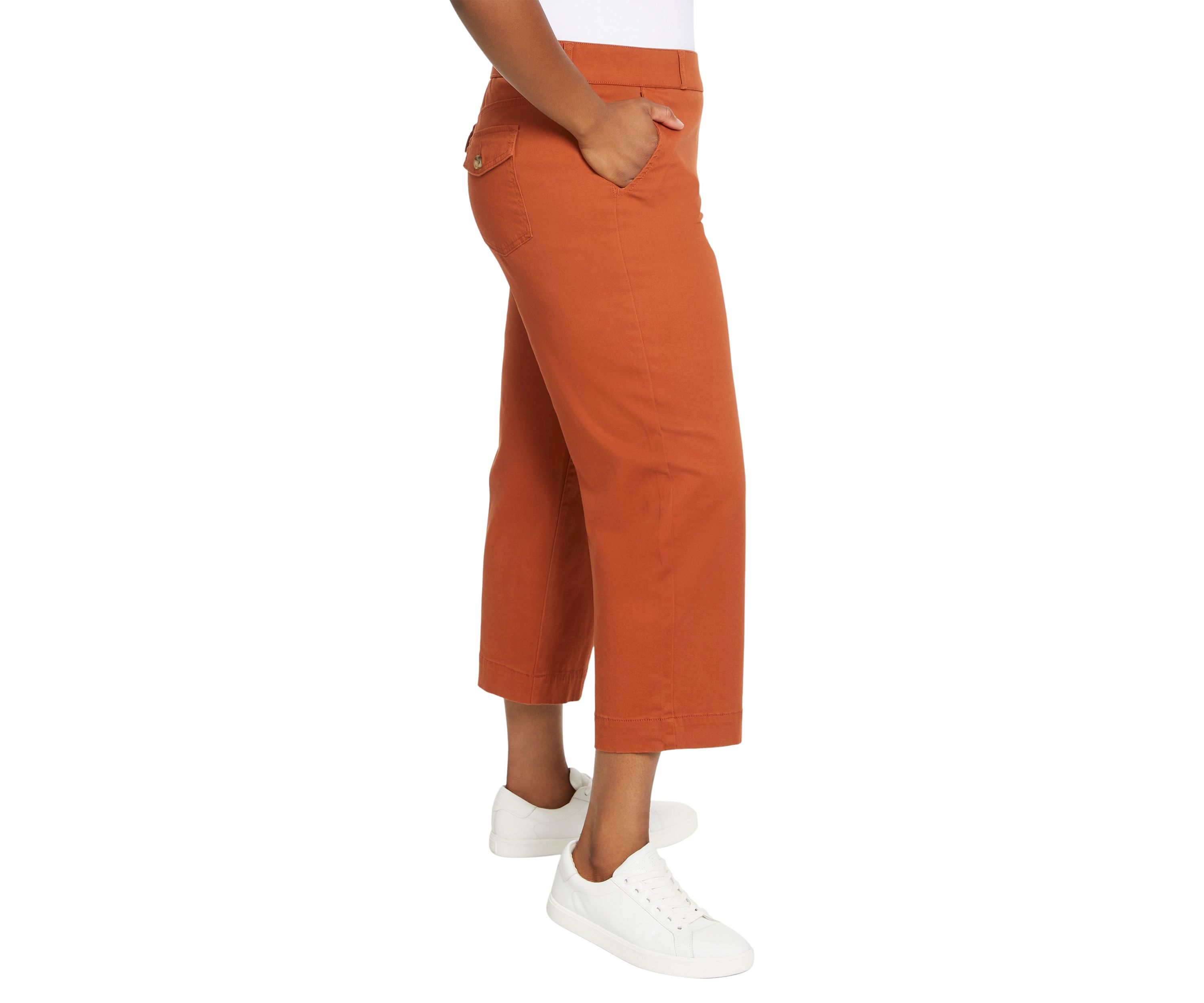Plus Size Shape Effect Wide Leg Pants