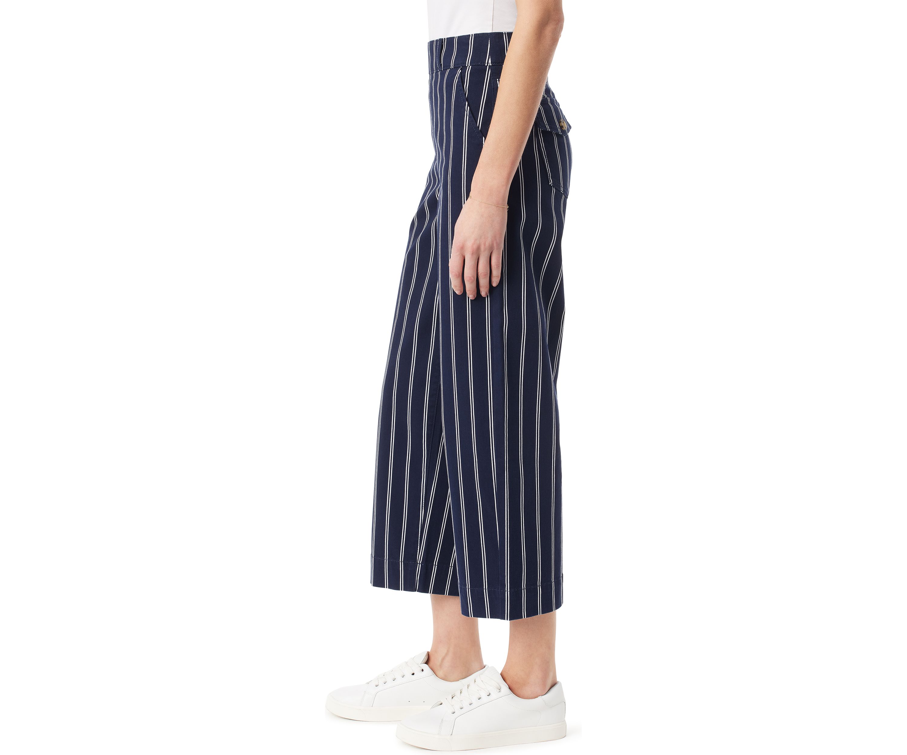 Petite Shape Effect Wide Leg Cropped Pants