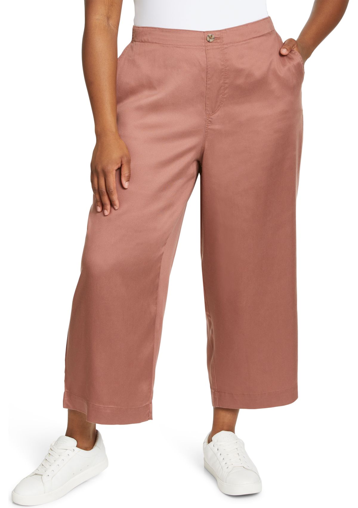 Plus Size Wide Leg Trouser Pants