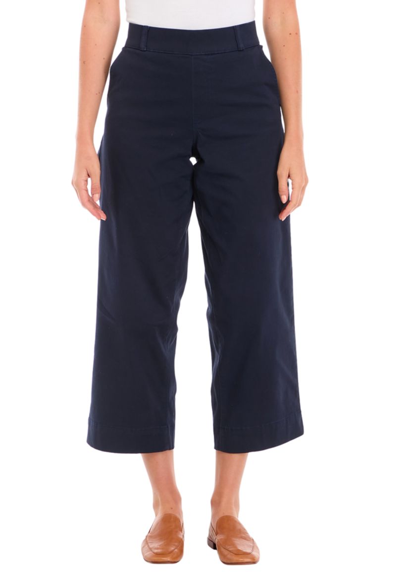 Womens Shape Effect 5 Pocket Wide Leg Crop Jeans