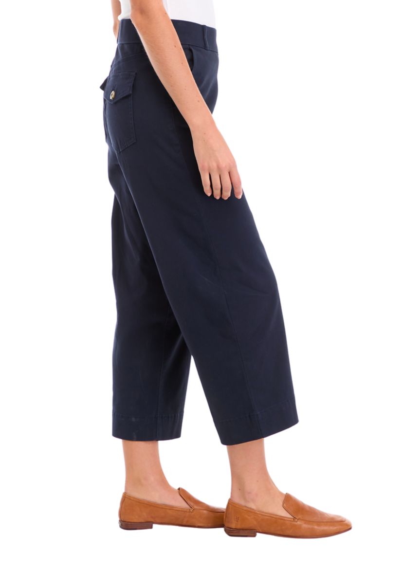 Womens Shape Effect 5 Pocket Wide Leg Crop Jeans