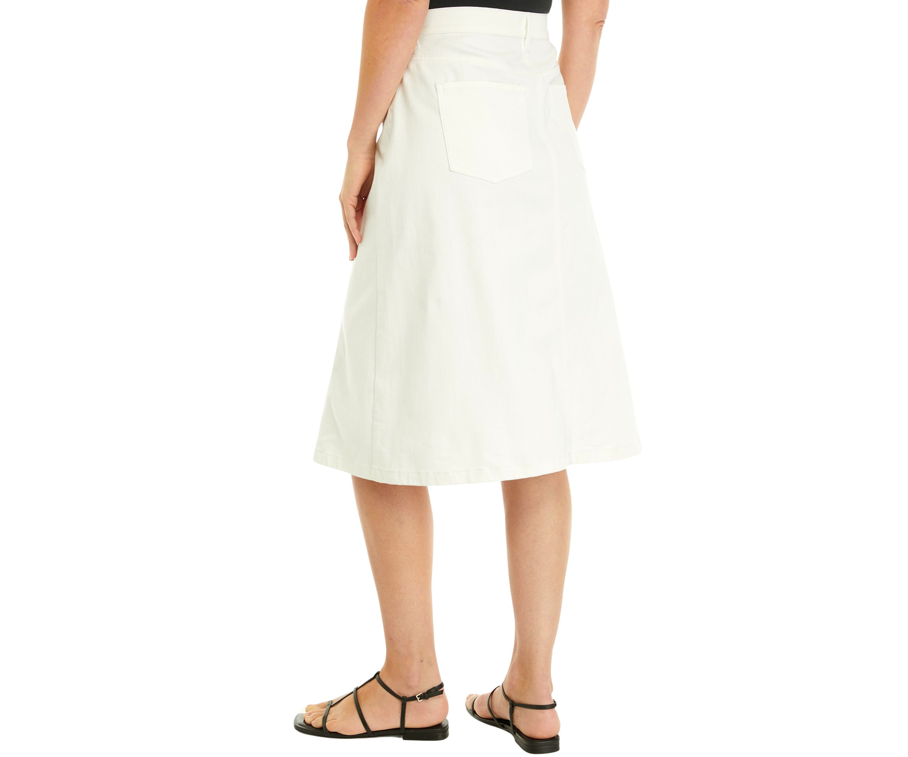 Womens Paneled Button Fly Skirt