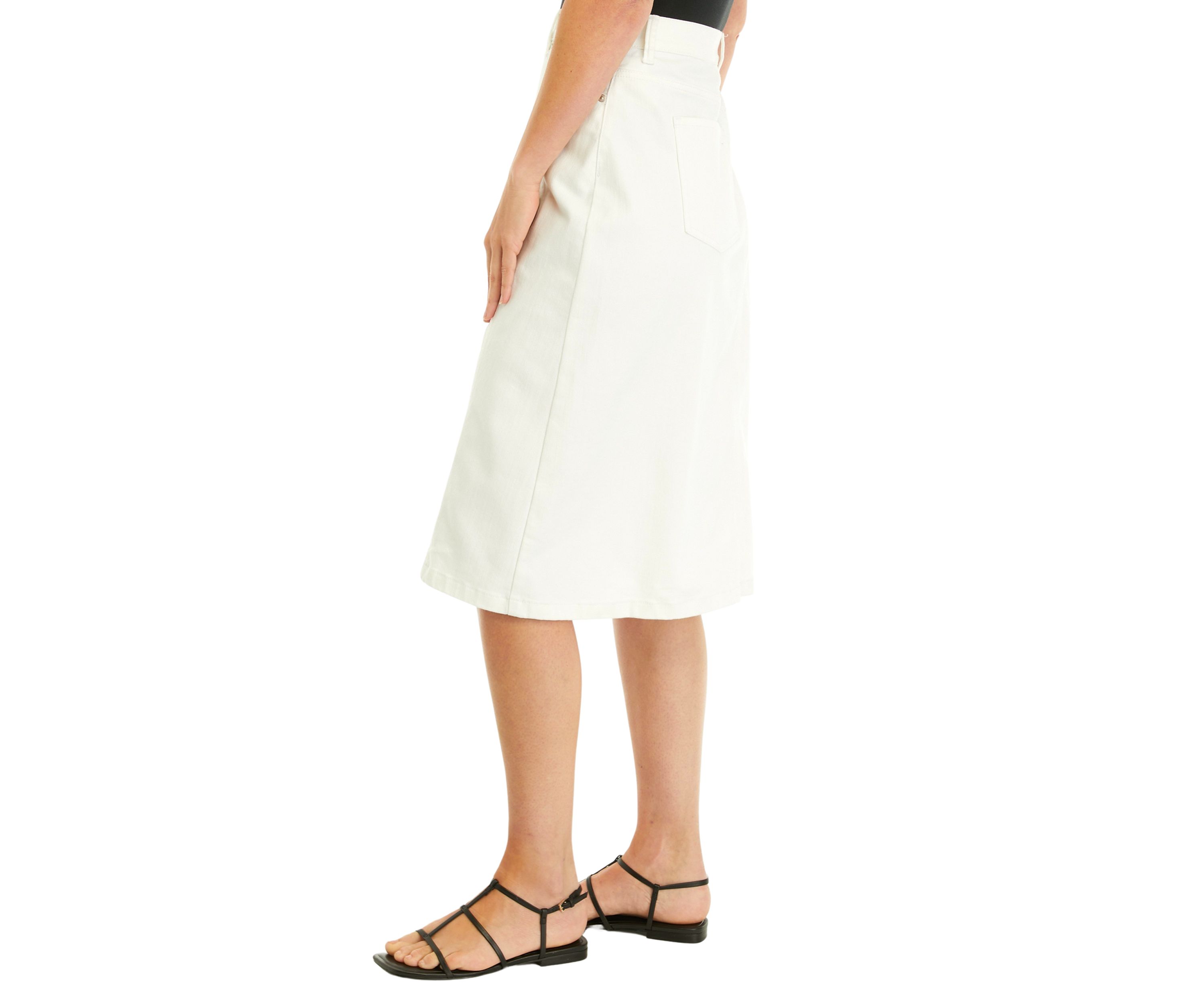 Womens Paneled Button Fly Skirt