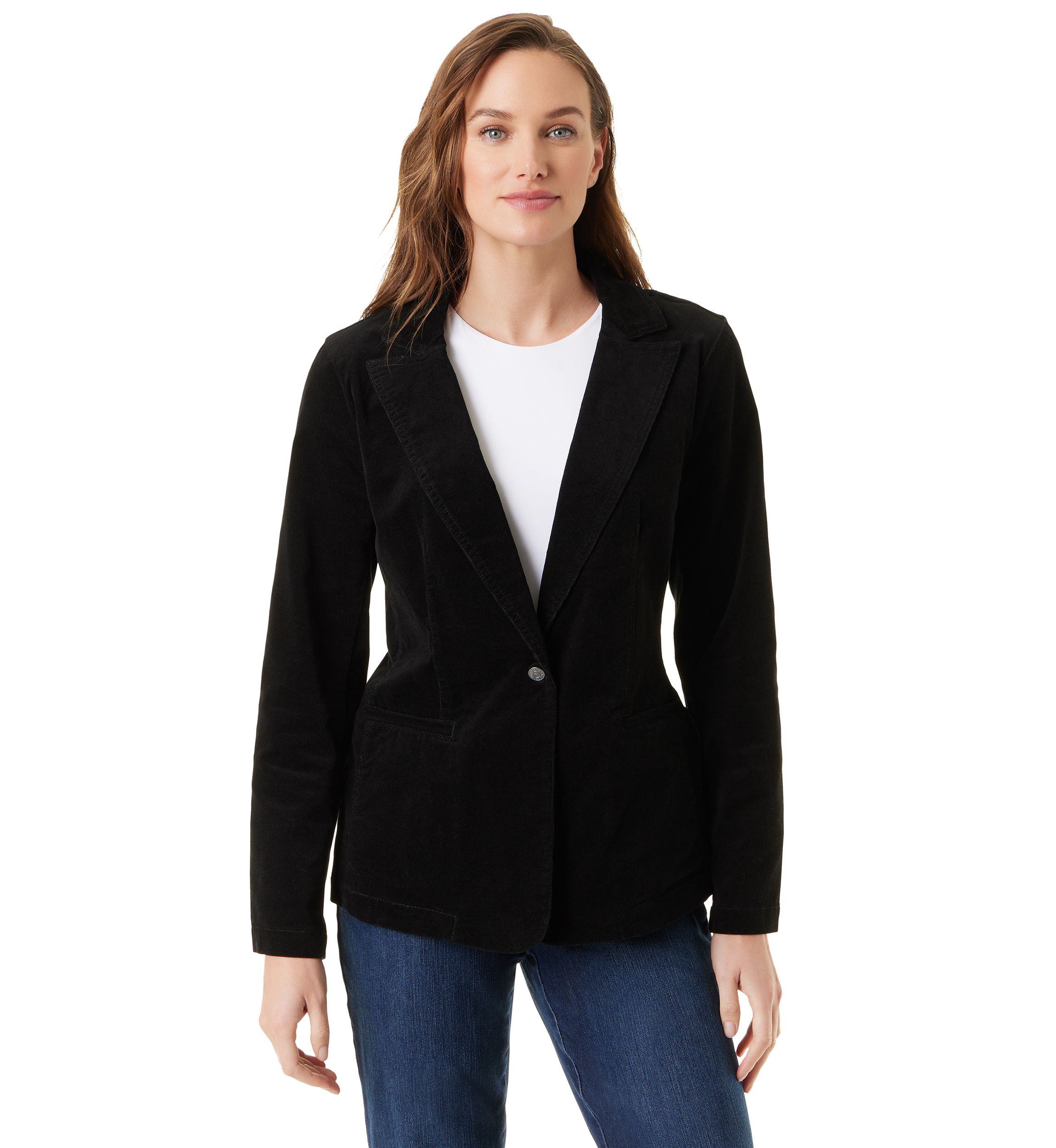 Womens Fitted Corduroy Blazer