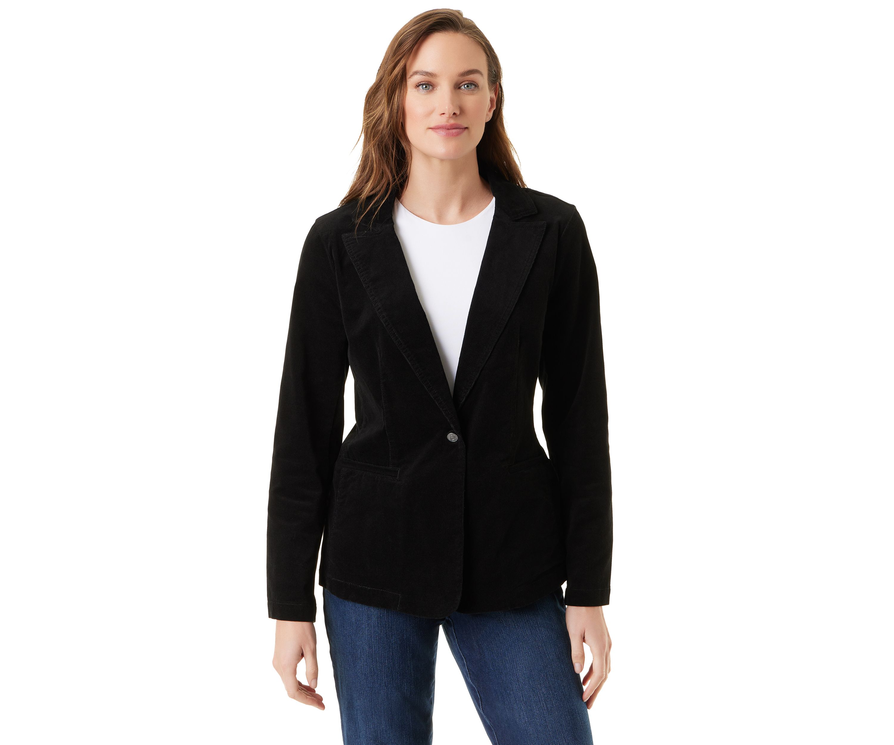 Womens Fitted Corduroy Blazer