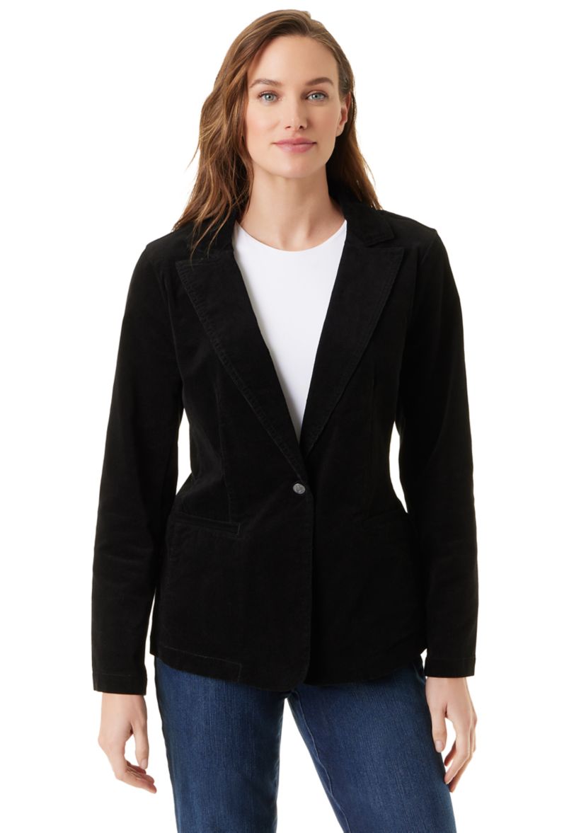 Womens Fitted Corduroy Blazer