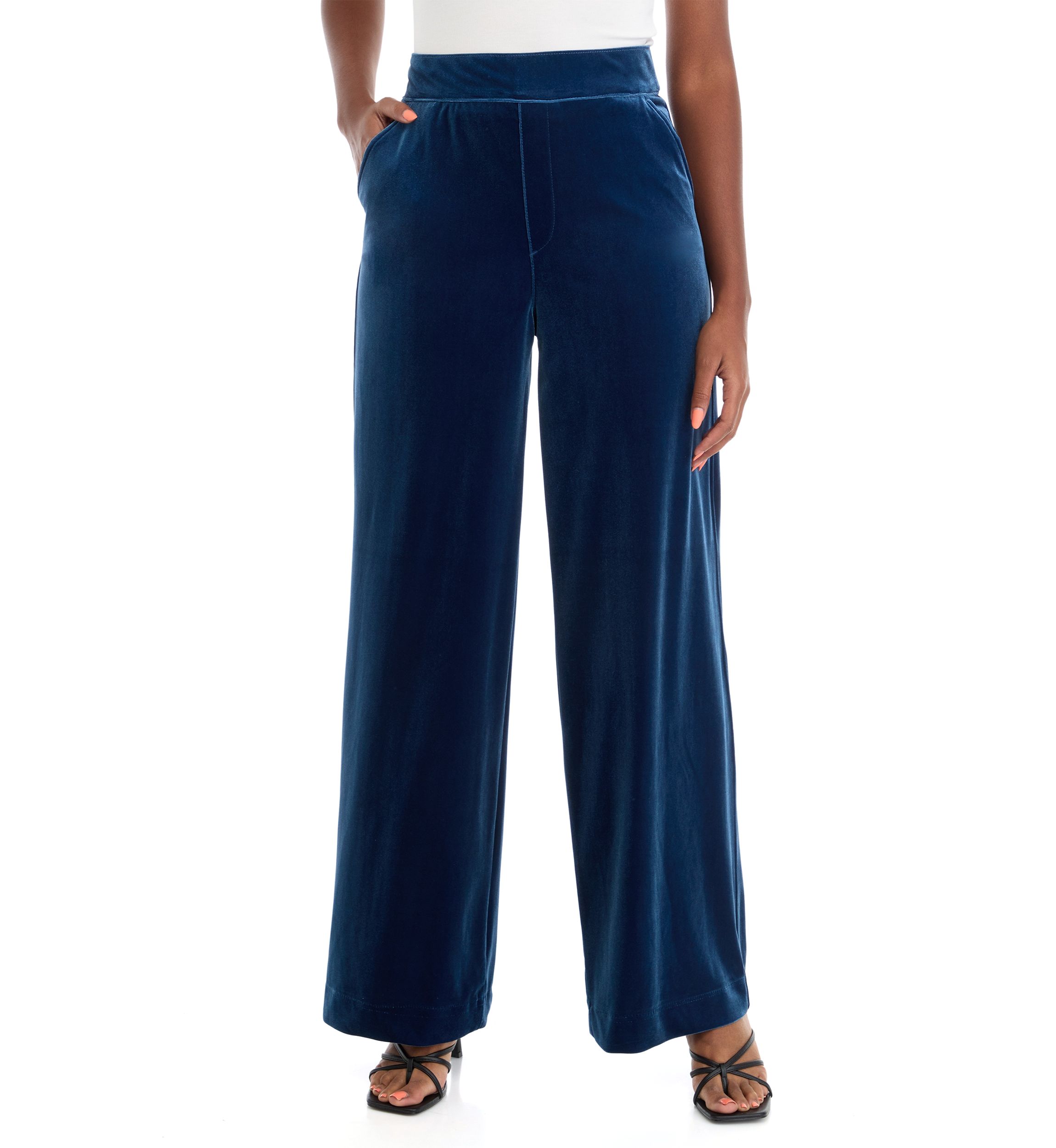 Plus Size Shape Effect Wide Leg Pants