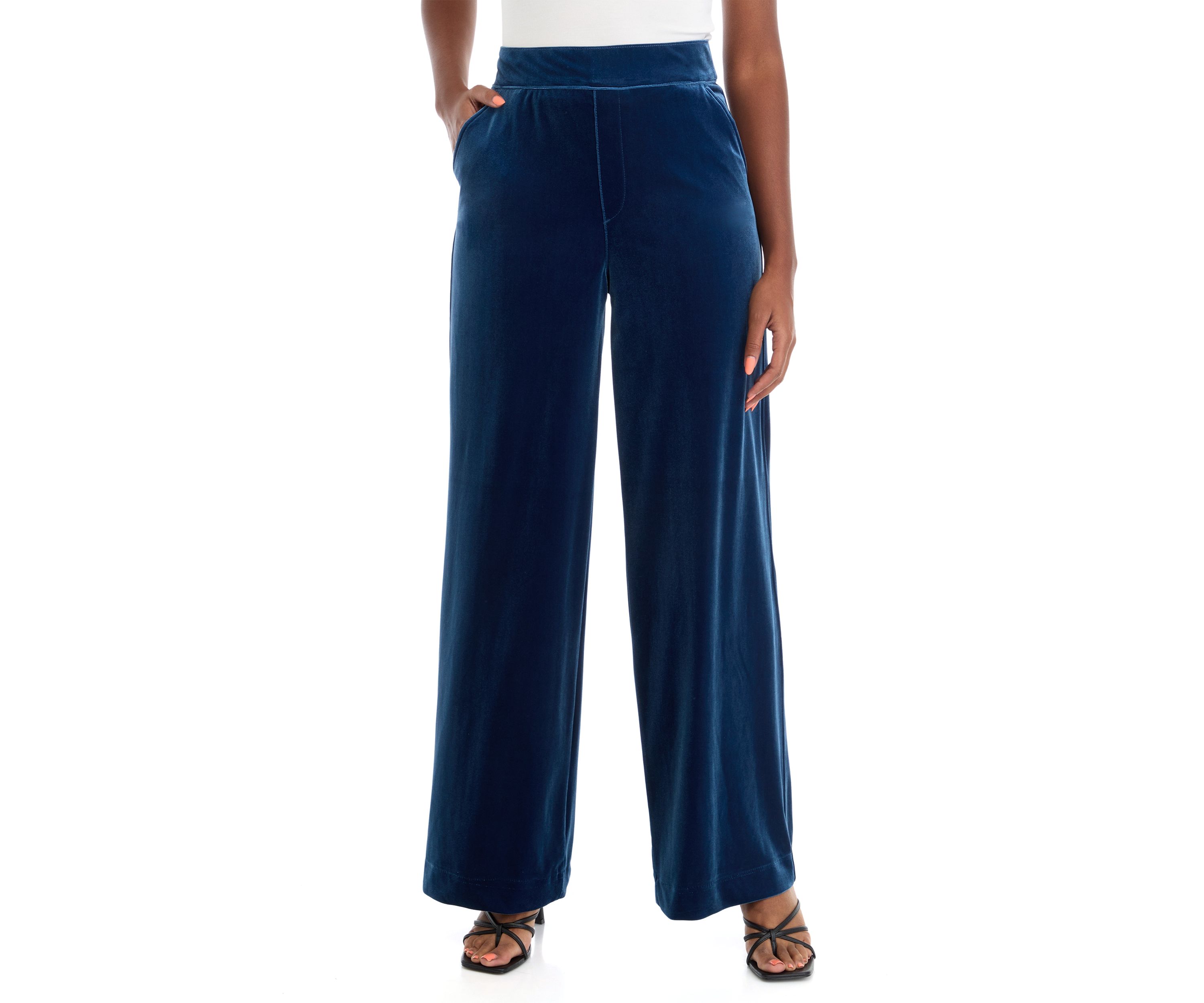 Plus Size Shape Effect Wide Leg Pants