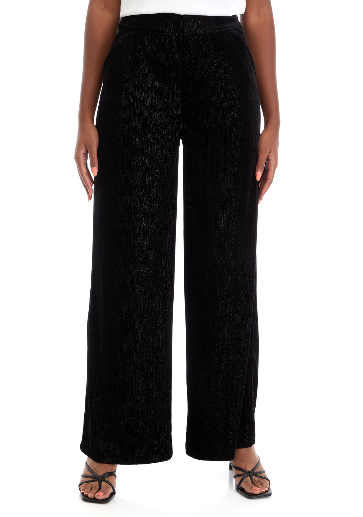 Plus Size Shape Effect Wide Leg Pants