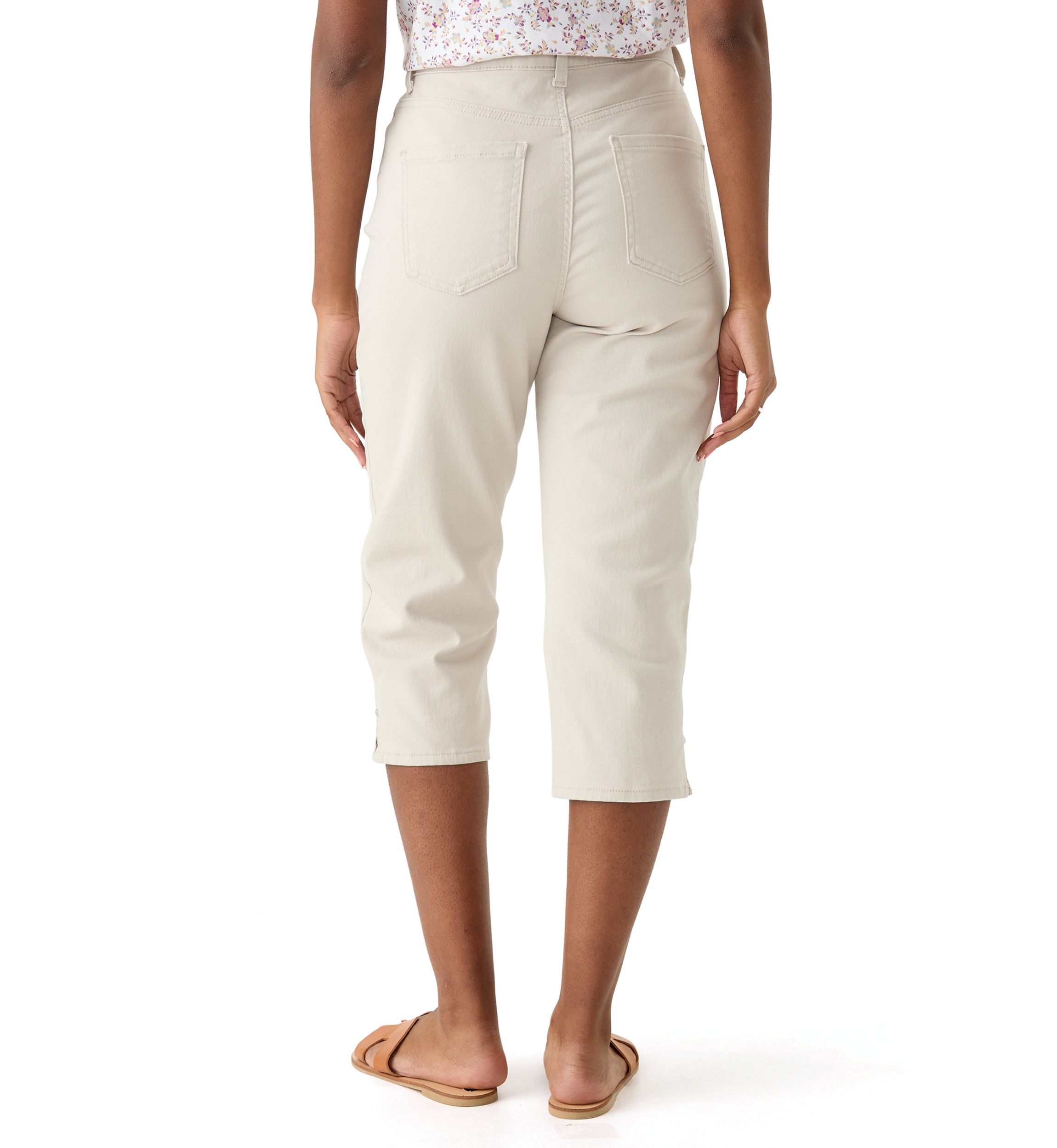 Womens Amanda Capri Pants with Side Slit