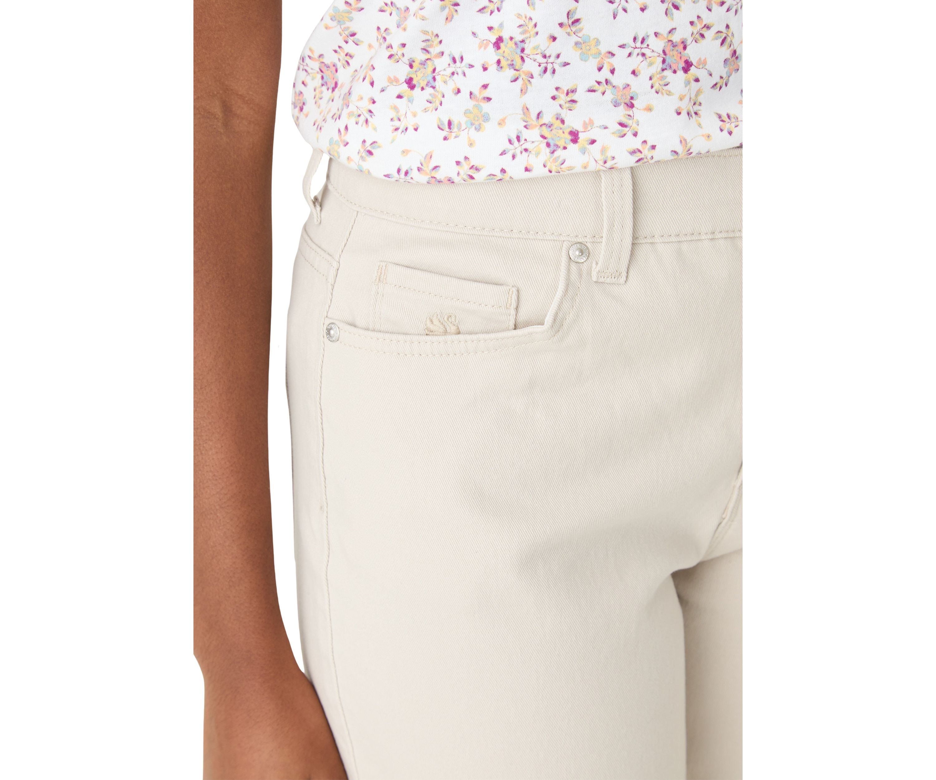 Womens Amanda Capri Pants with Side Slit