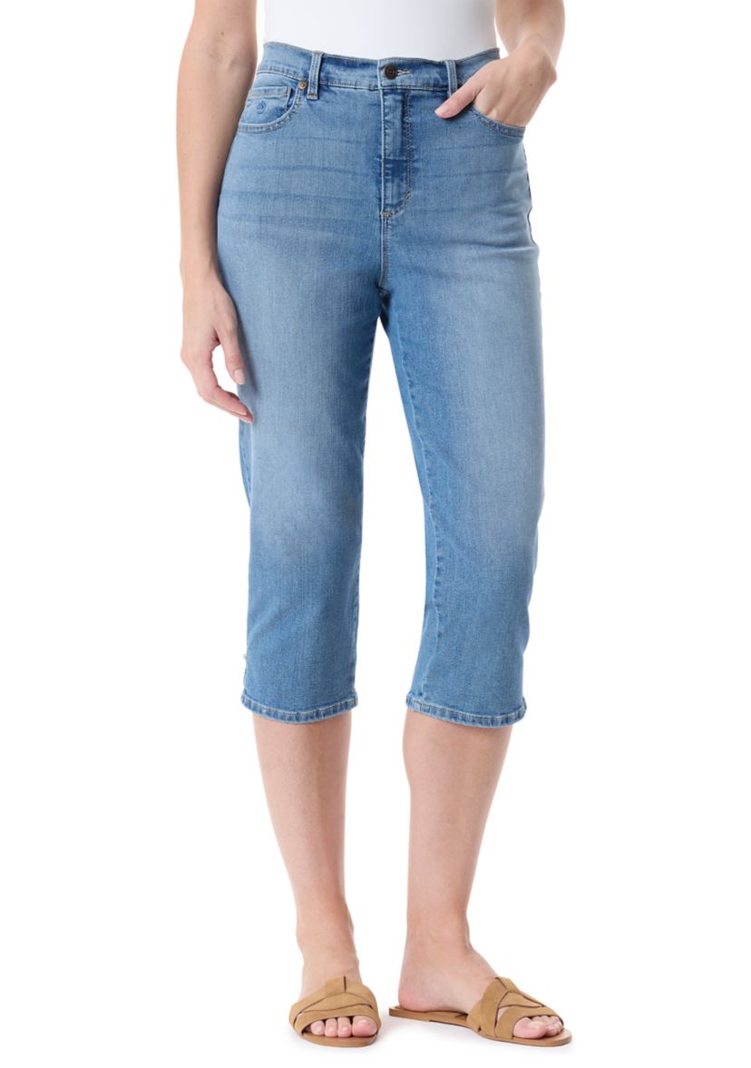 Womens Amanda Slit Capri Jeans