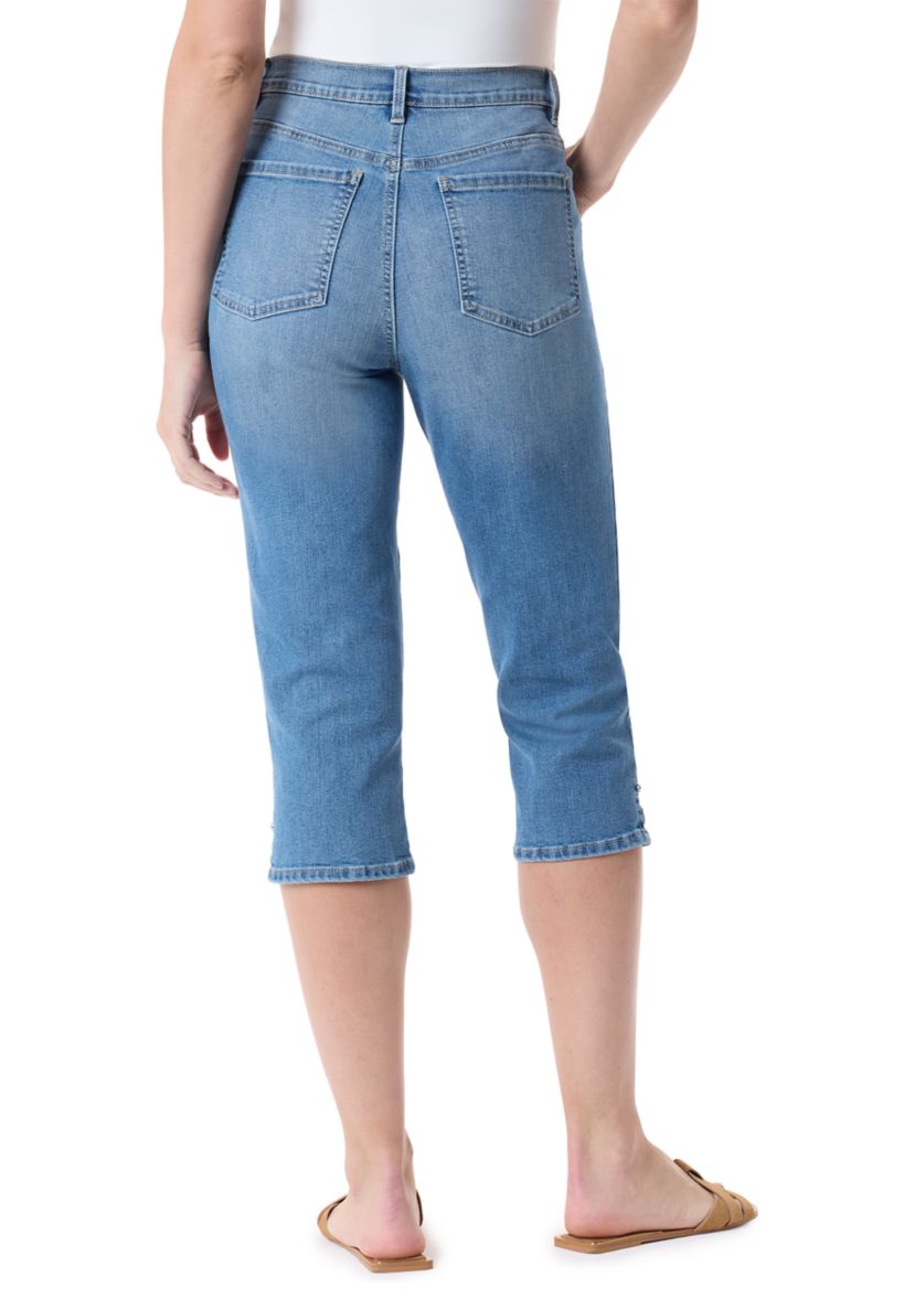 Womens Amanda Slit Capri Jeans