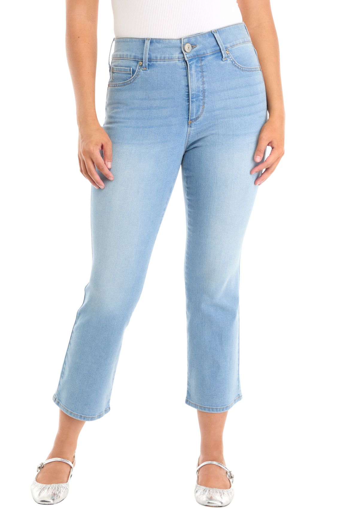 Womens Shape Effect Tummy Sculpt Ankle Length Jeans 