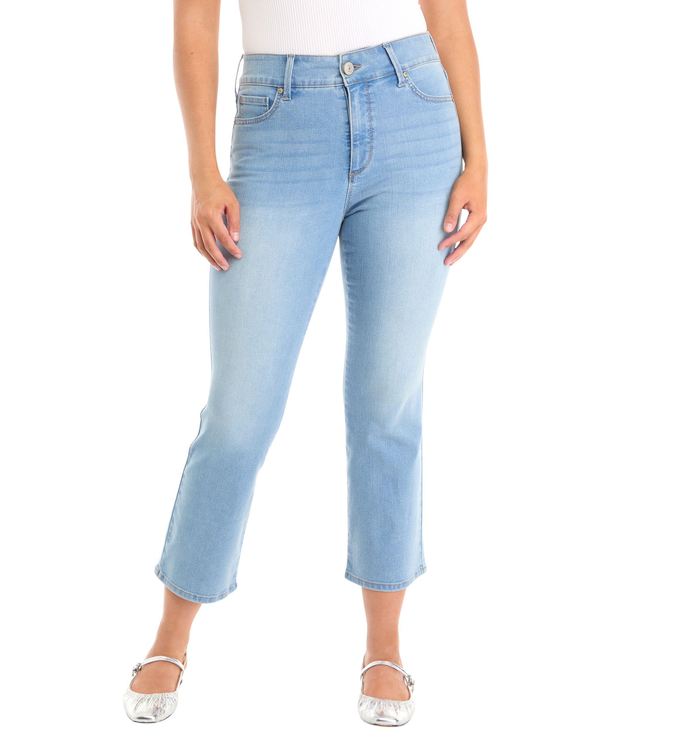 Womens Shape Effect Tummy Sculpt Ankle Length Jeans 