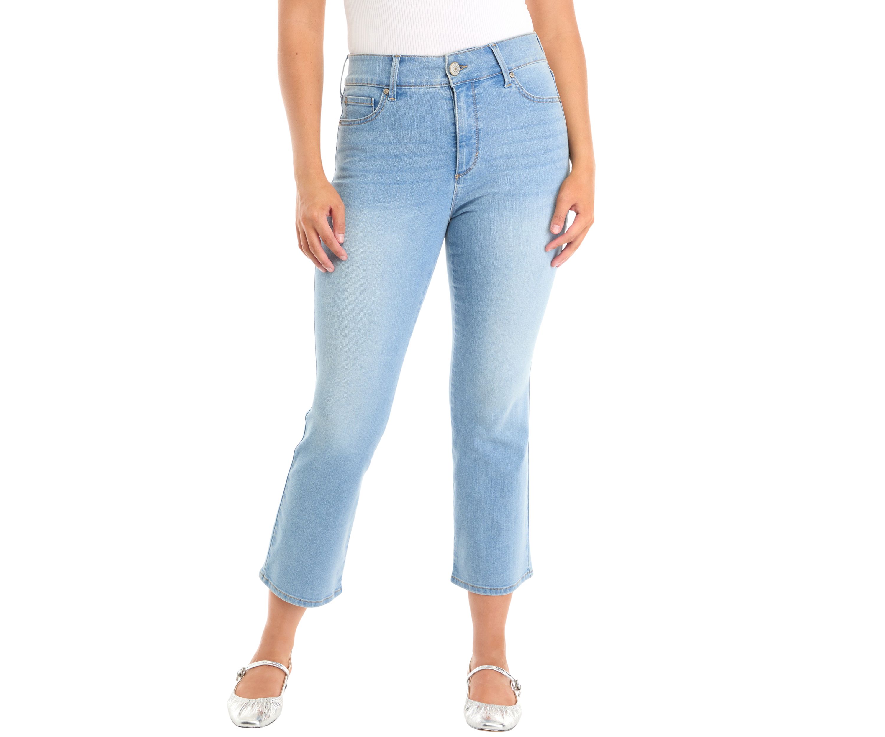 Womens Shape Effect Tummy Sculpt Ankle Length Jeans 