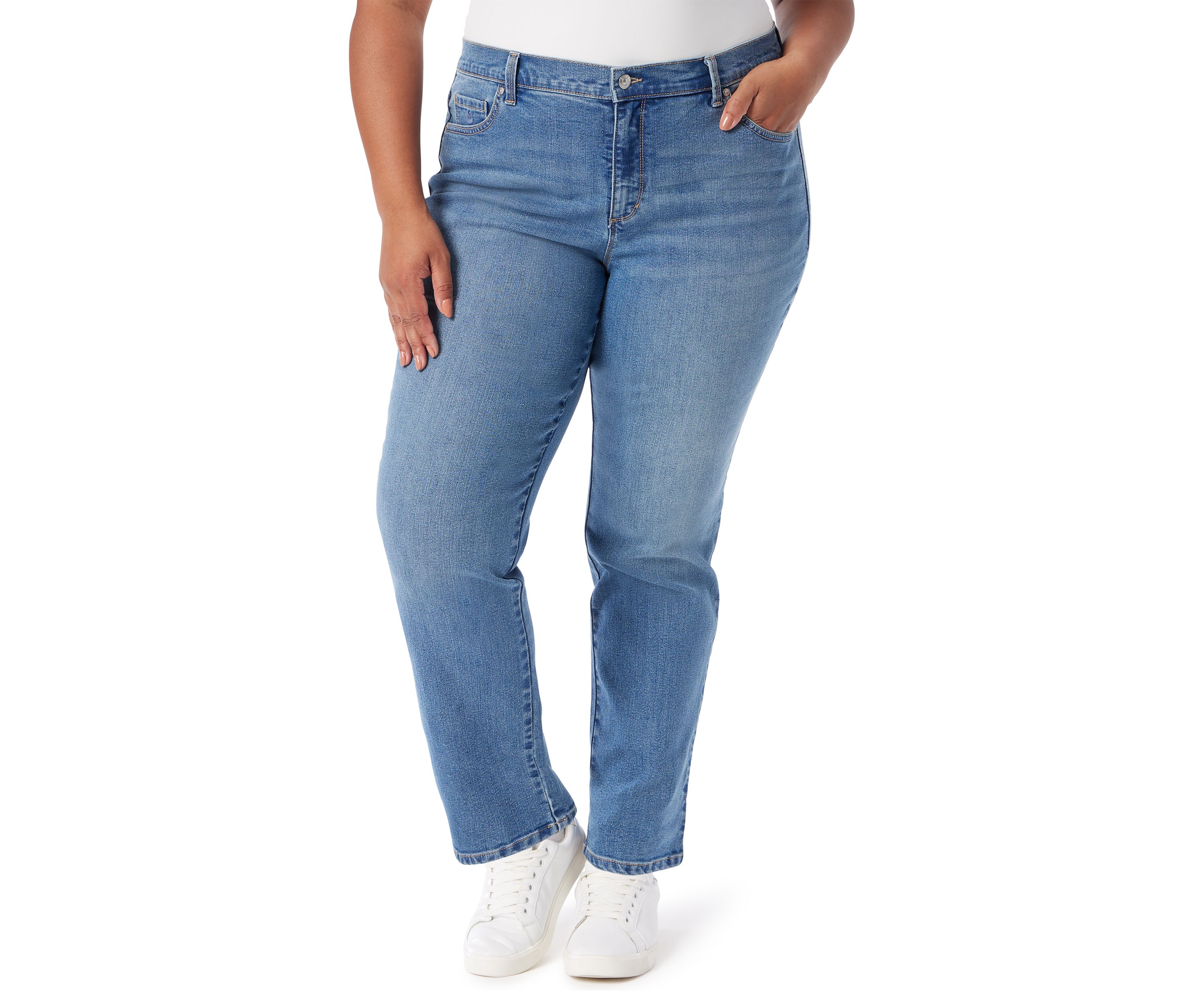 Plus Size Amanda Classic Straight Leg Jeans