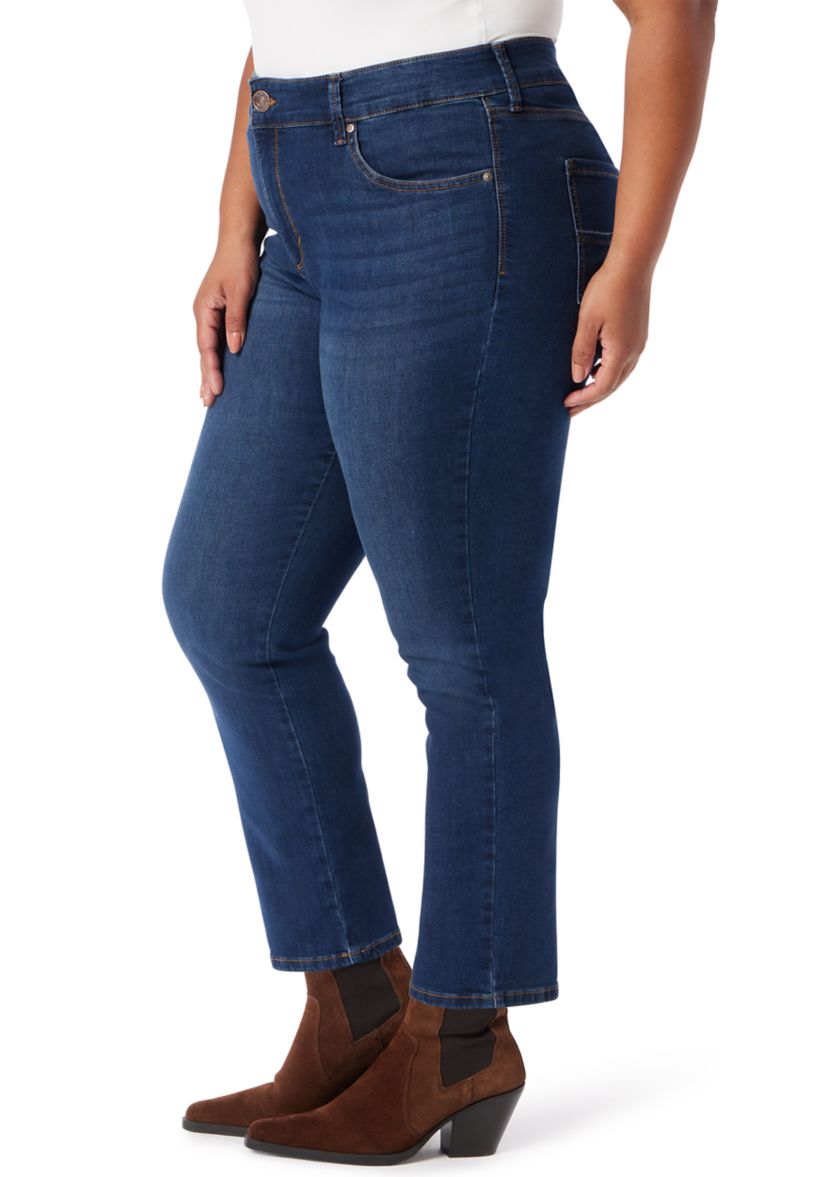 Plus Size Shape Effect Straight Jeans