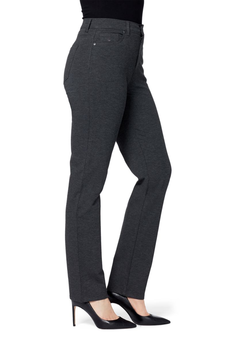 gloria vanderbilt dress pants Women's Pull On Trouser Mid Rise Slim Straight Leg Pant with Tummy Control Standard at Amazon Women's Clothing store custom fit Gloria Vanderbilt Petite Amanda Ponte