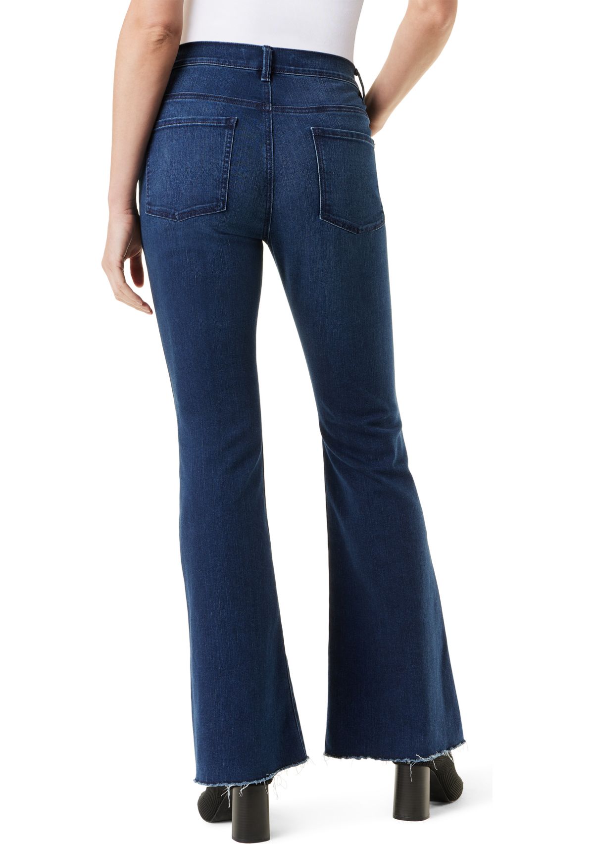 Womens Dakota Flare Jeans with Cut Hem