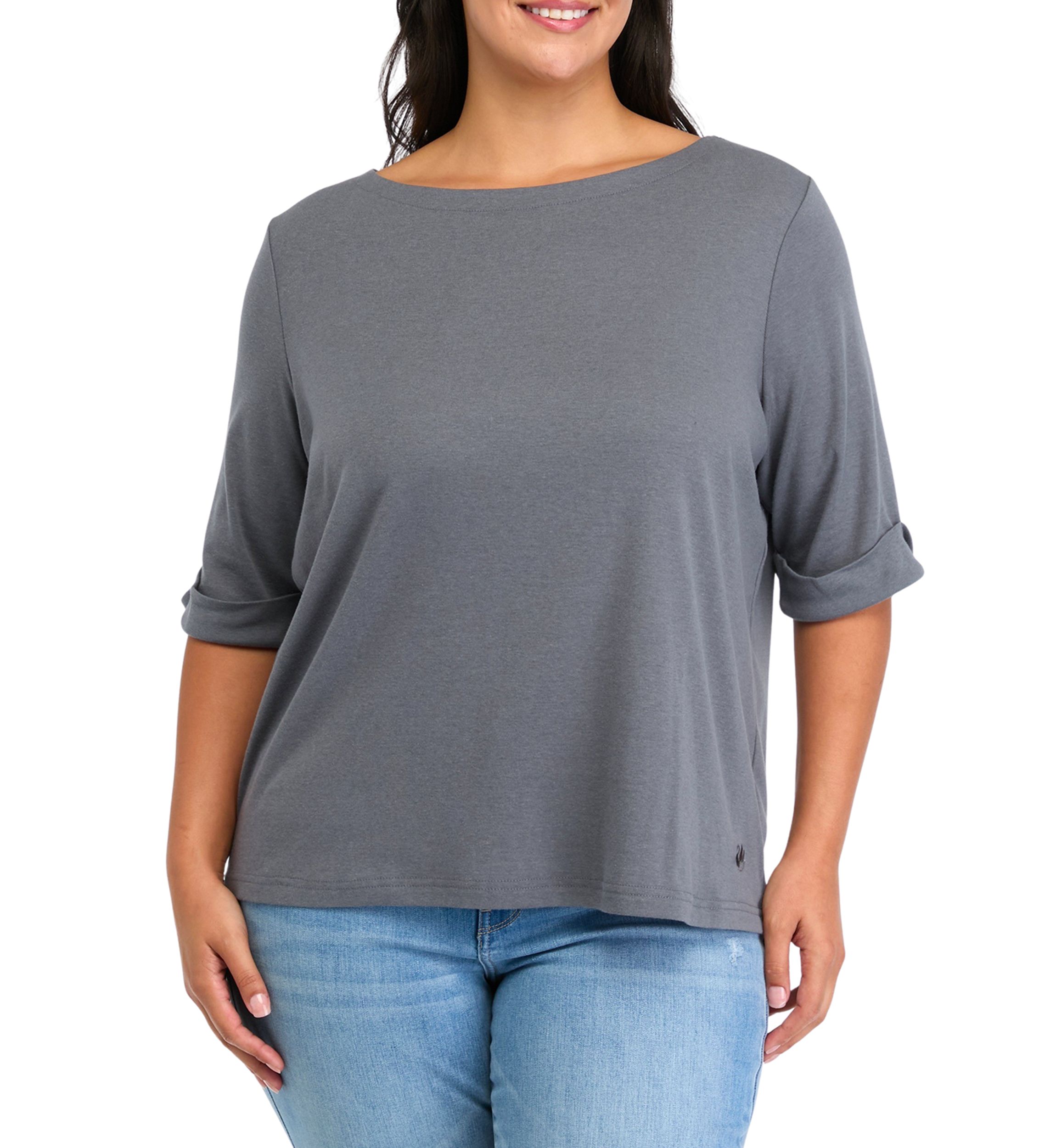 Plus Size Alanis Elbow Sleeve Knit Solid Top