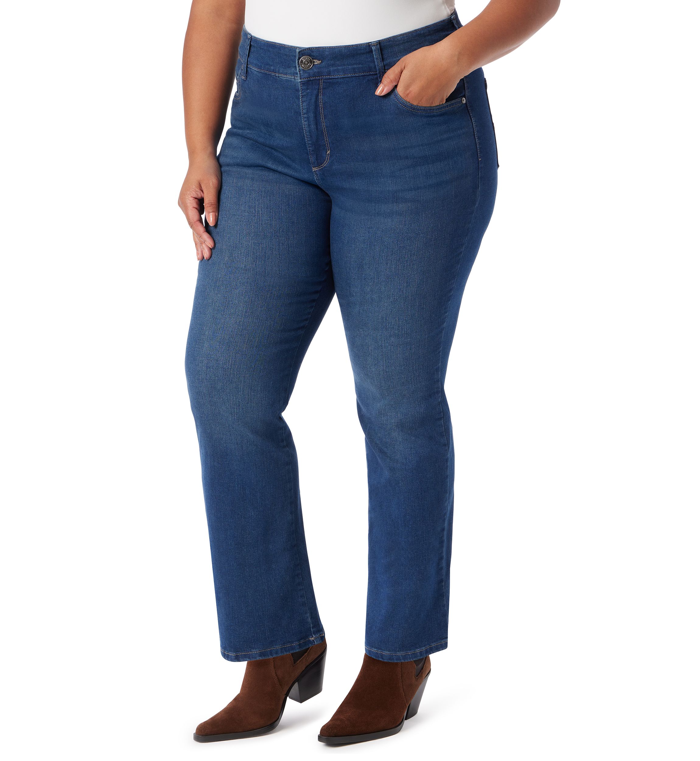 Plus Size Shape Effect Bootcut Jeans