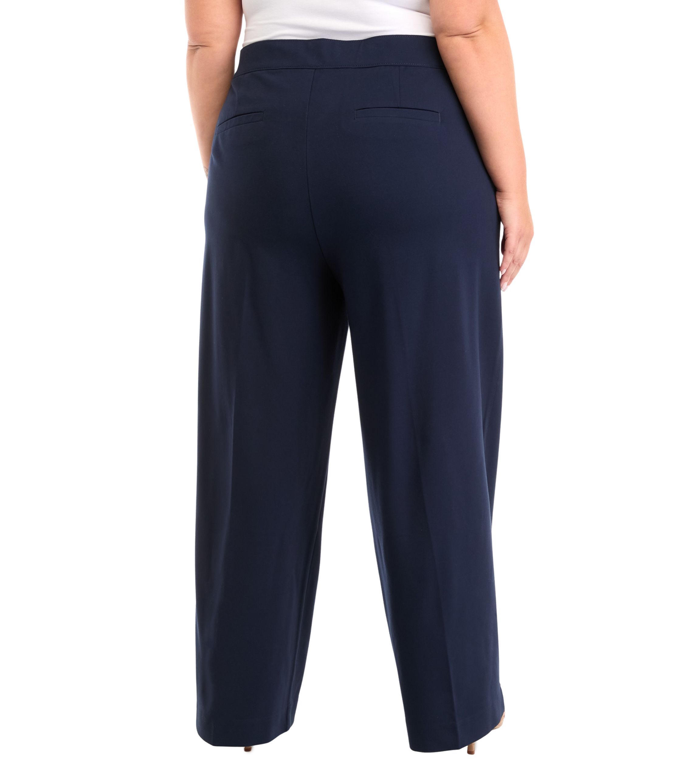 Plus Size Shape Effect Ponte Wide Leg Jeans