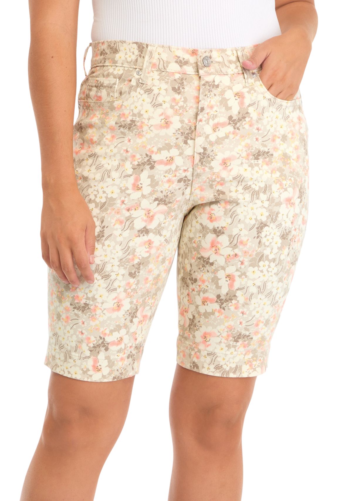Womens Amanda Printed Bermuda Shorts