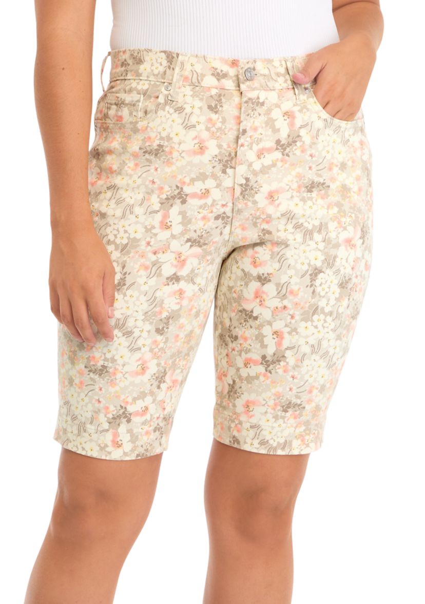 Womens Amanda Printed Bermuda Shorts