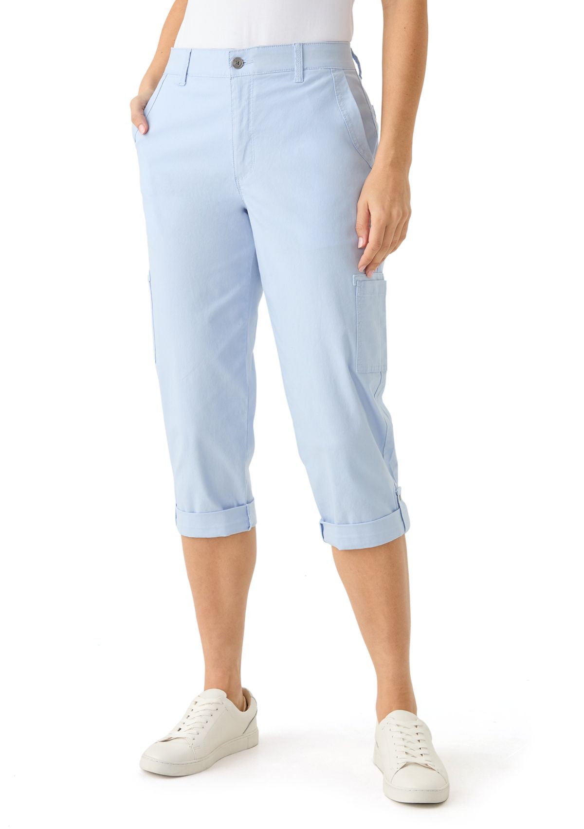 Womens Cargo Capri Pants