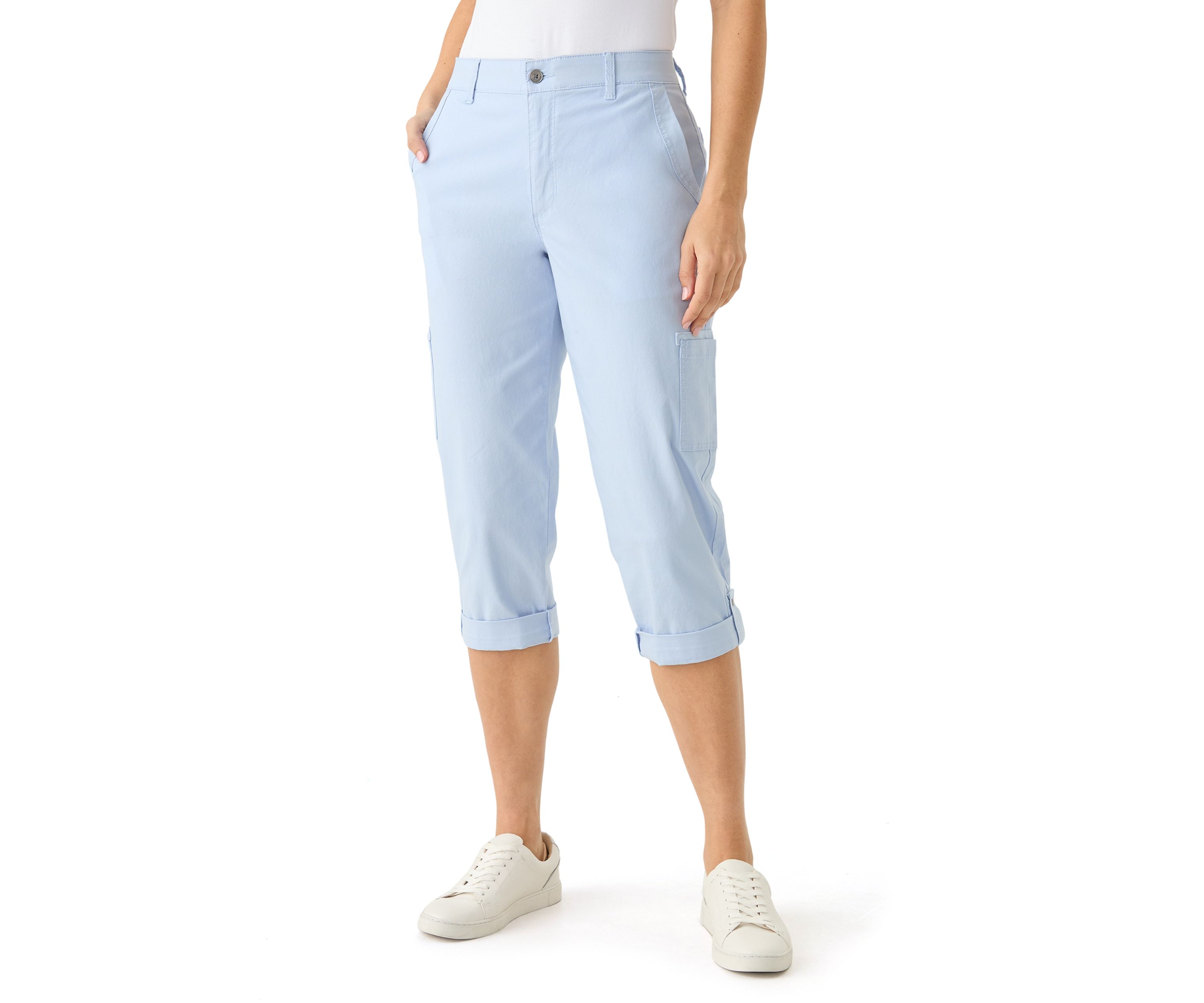Womens Cargo Capri Pants